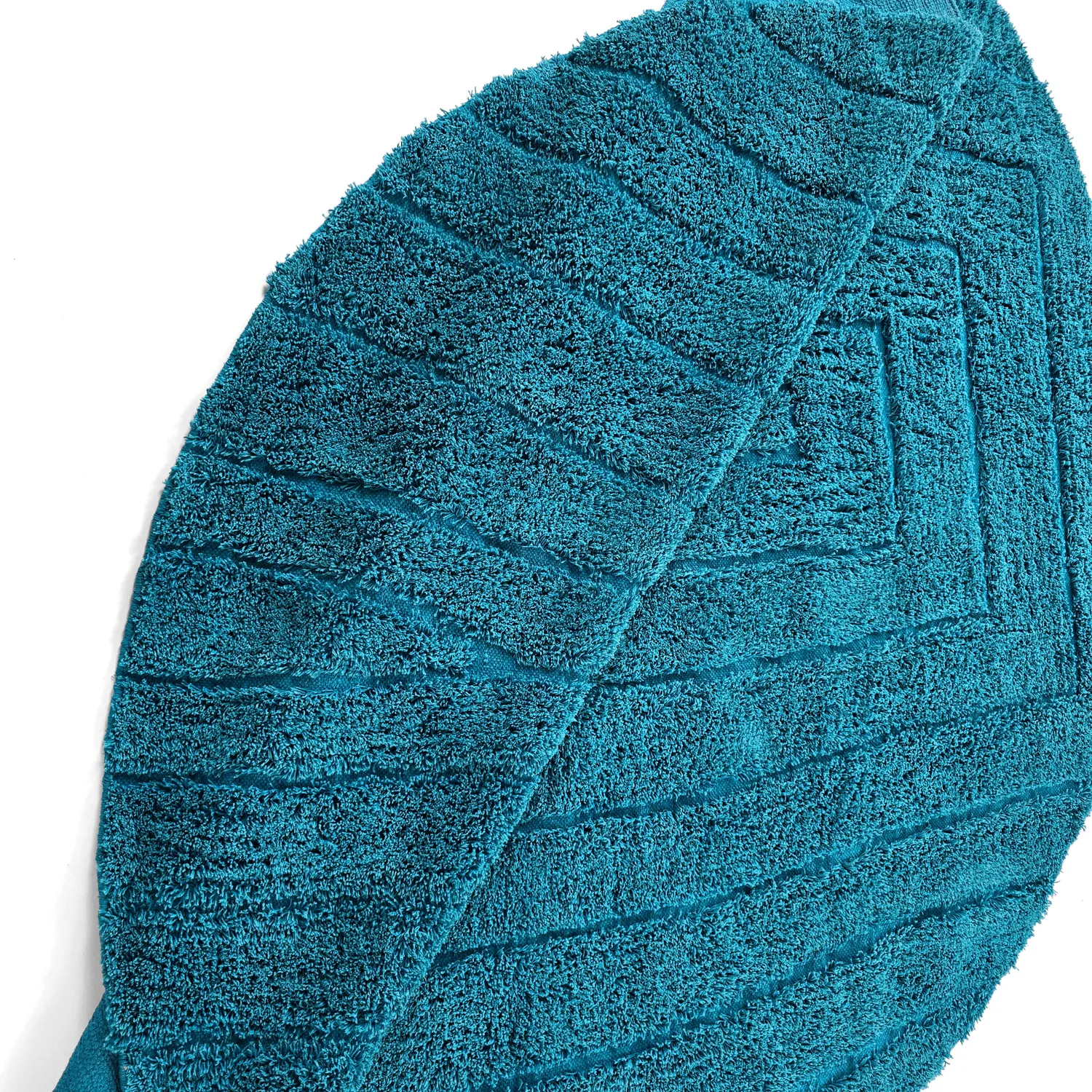 Kerek szőnyeg - Farley Natural Cotton Shaggy (türkiz)