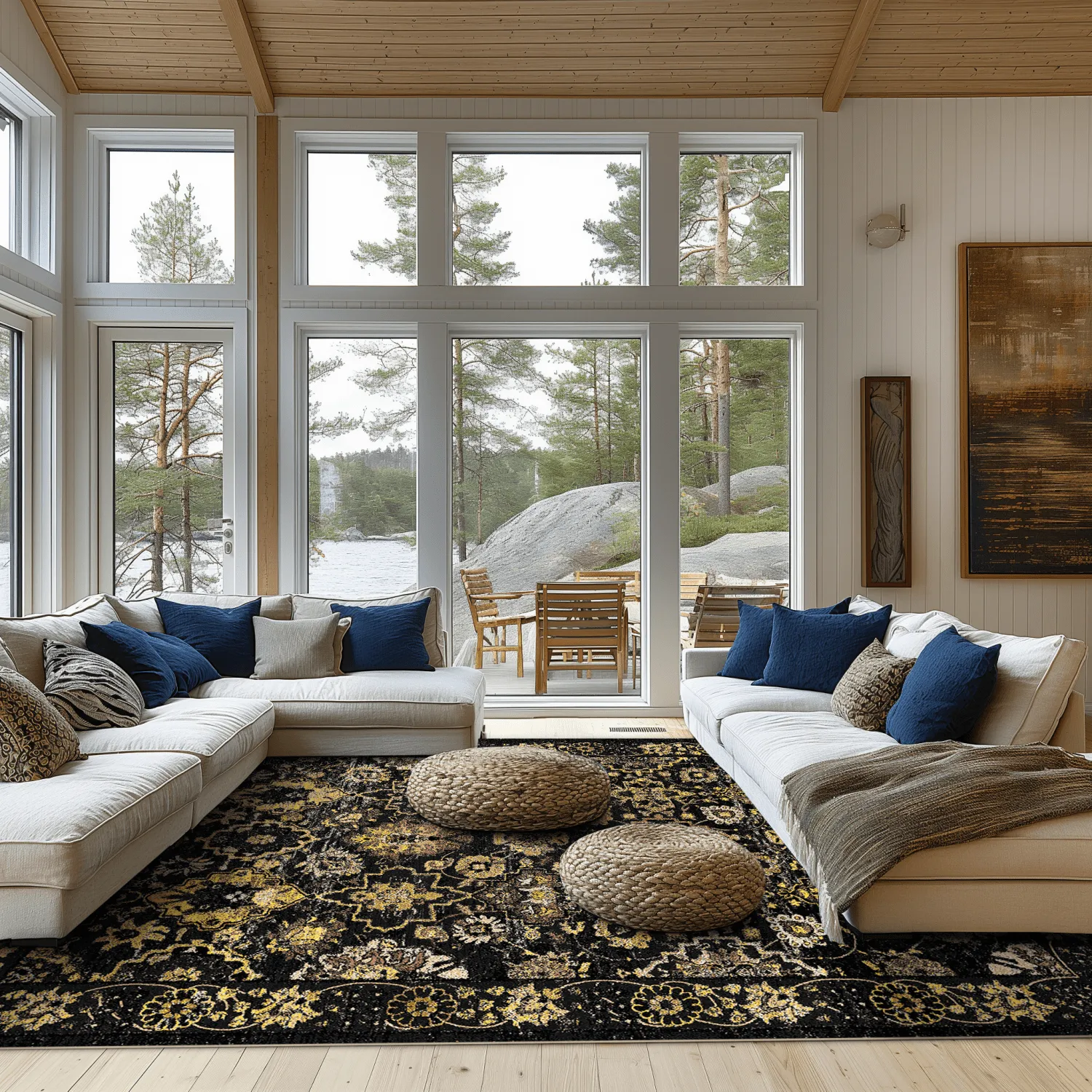 Wilton szőnyeg - Fernana (fekete/arany)