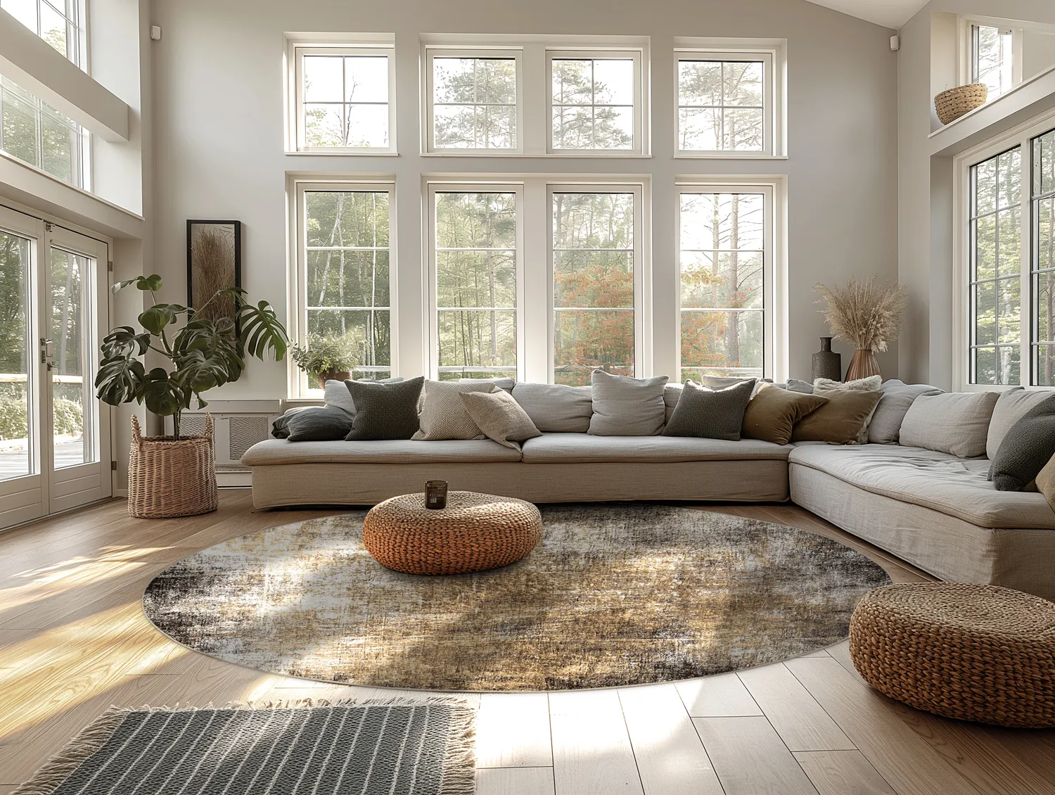 Kerek szőnyeg - Florent (barna)