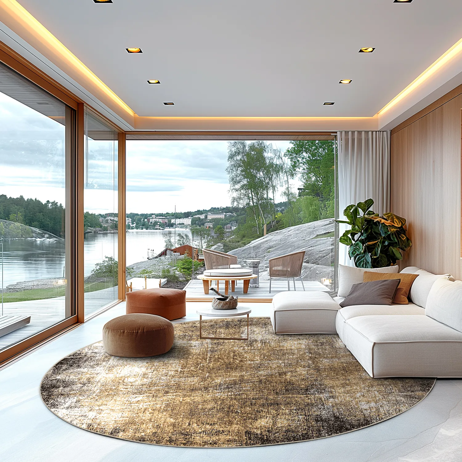 Kerek szőnyeg - Florent (barna)