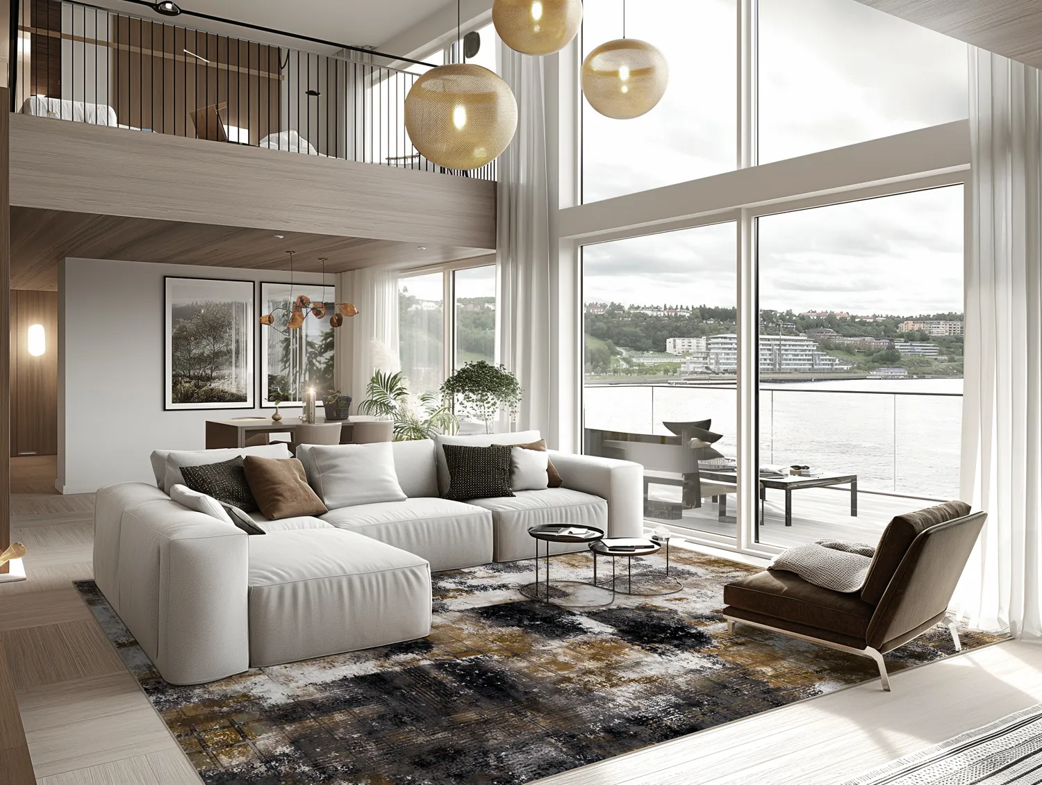 Wilton szőnyeg - Flores (fekete/barna/fehér)