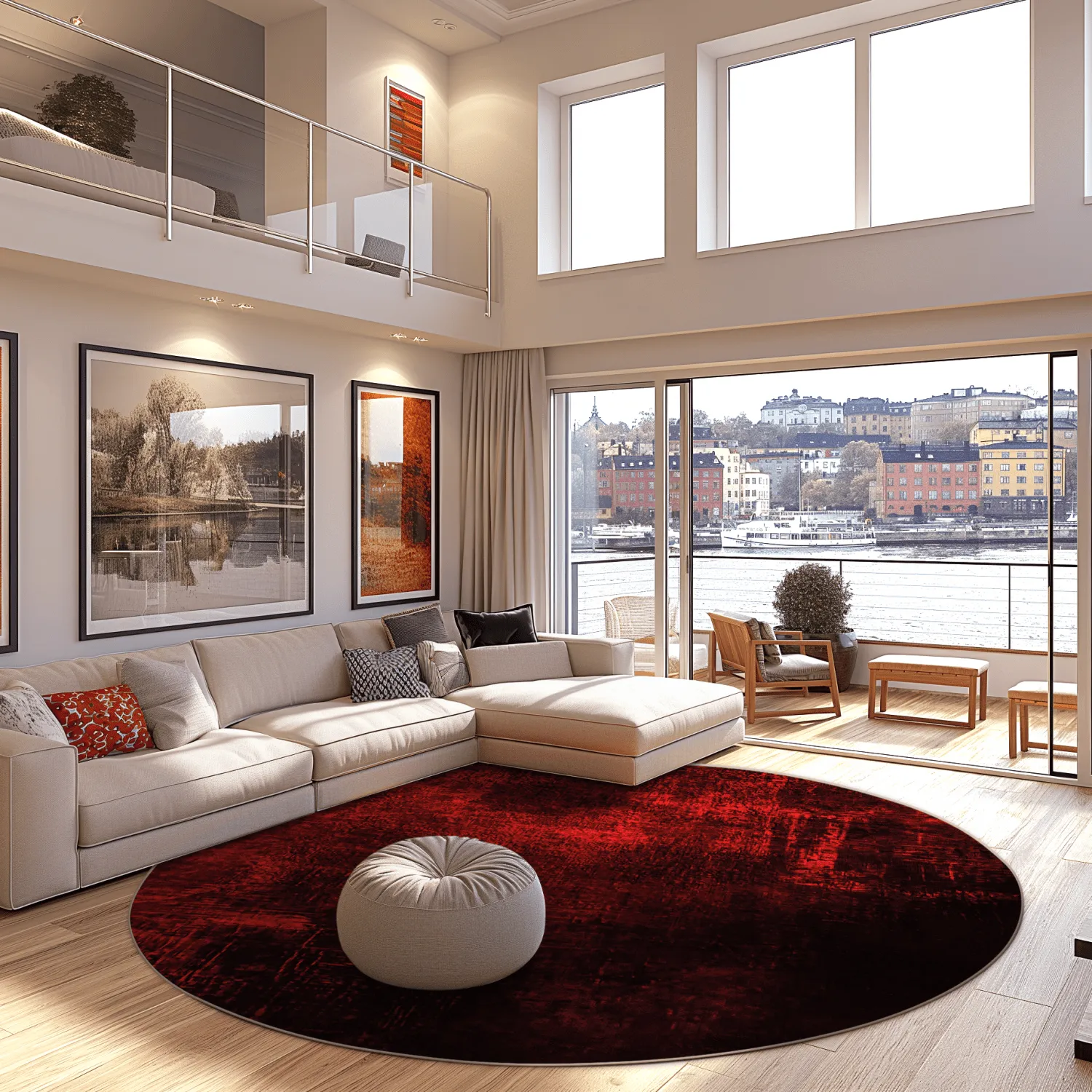 Kerek szőnyeg - Frome (piros)