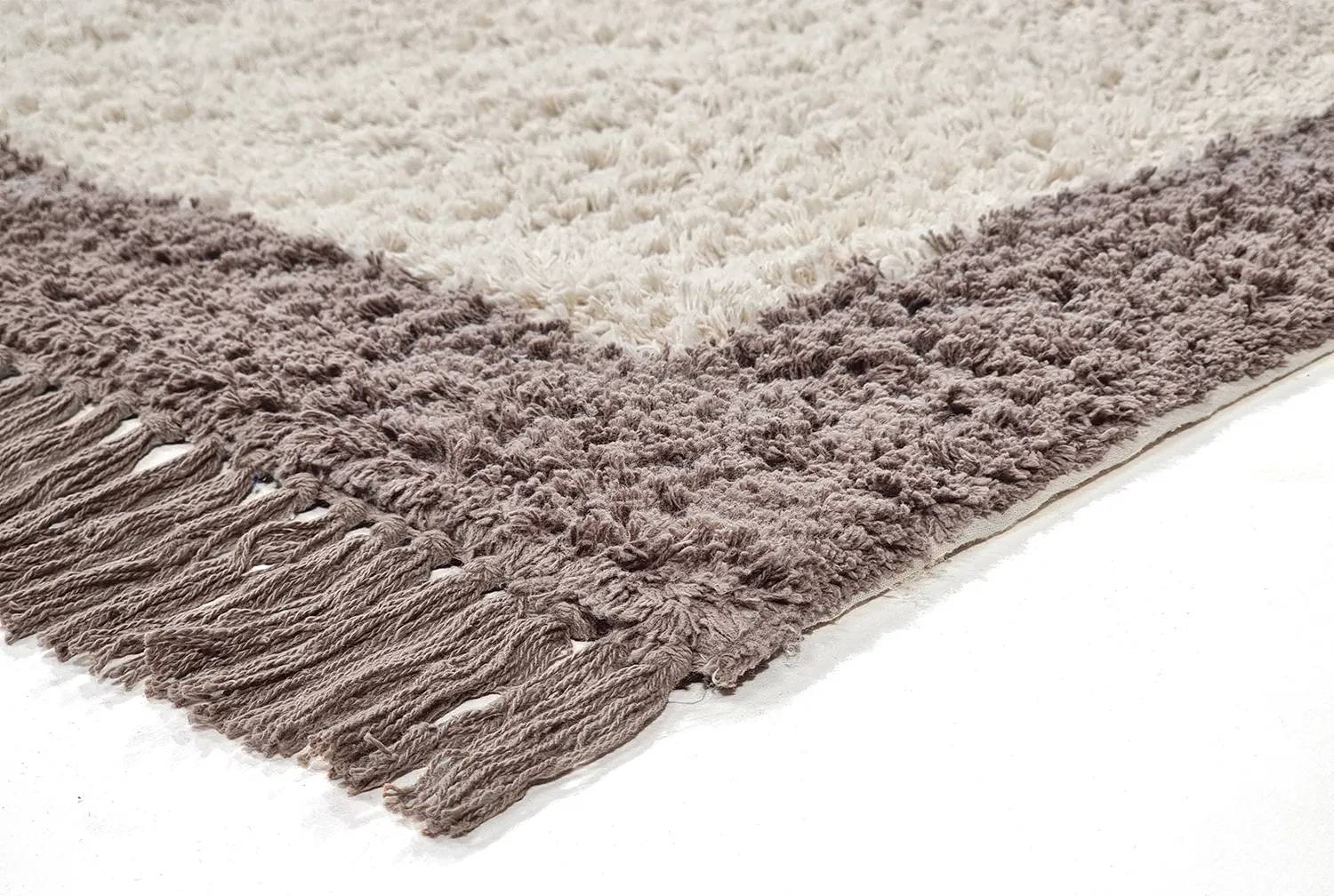 Shaggy szőnyeg - Galliano Natural Cotton Shaggy (šedobílá/hnědá)