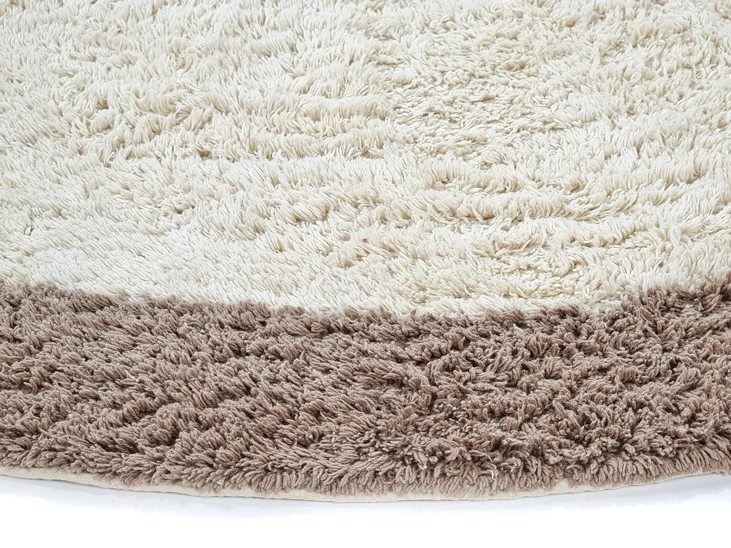 Kerek szőnyeg - Galliano Natural Cotton Shaggy (šedobílá/hnědá)