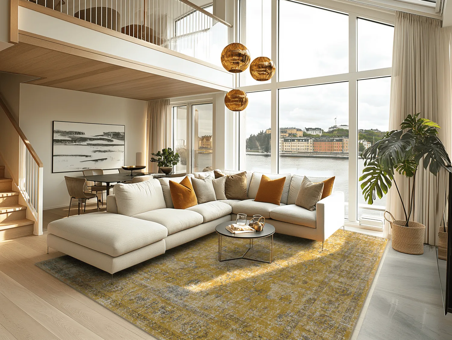 Wilton szőnyeg - Gombalia (sárga)