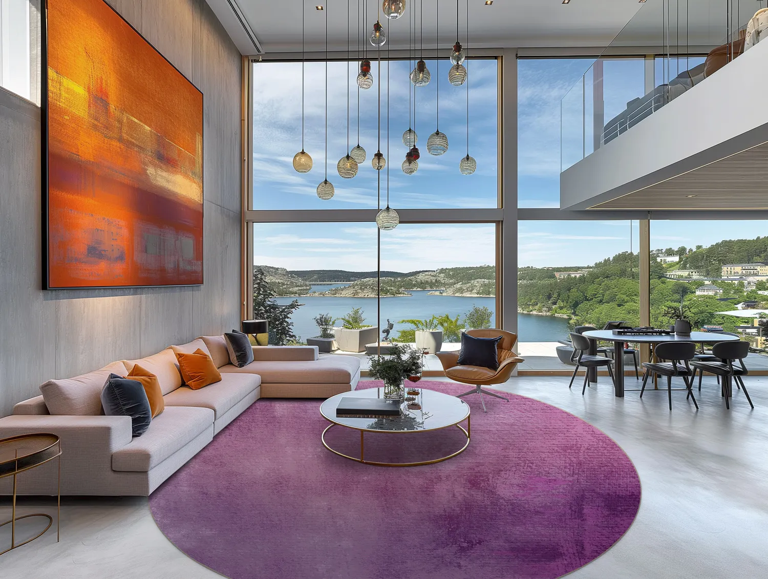 Kerek szőnyeg - Guillos (lila)