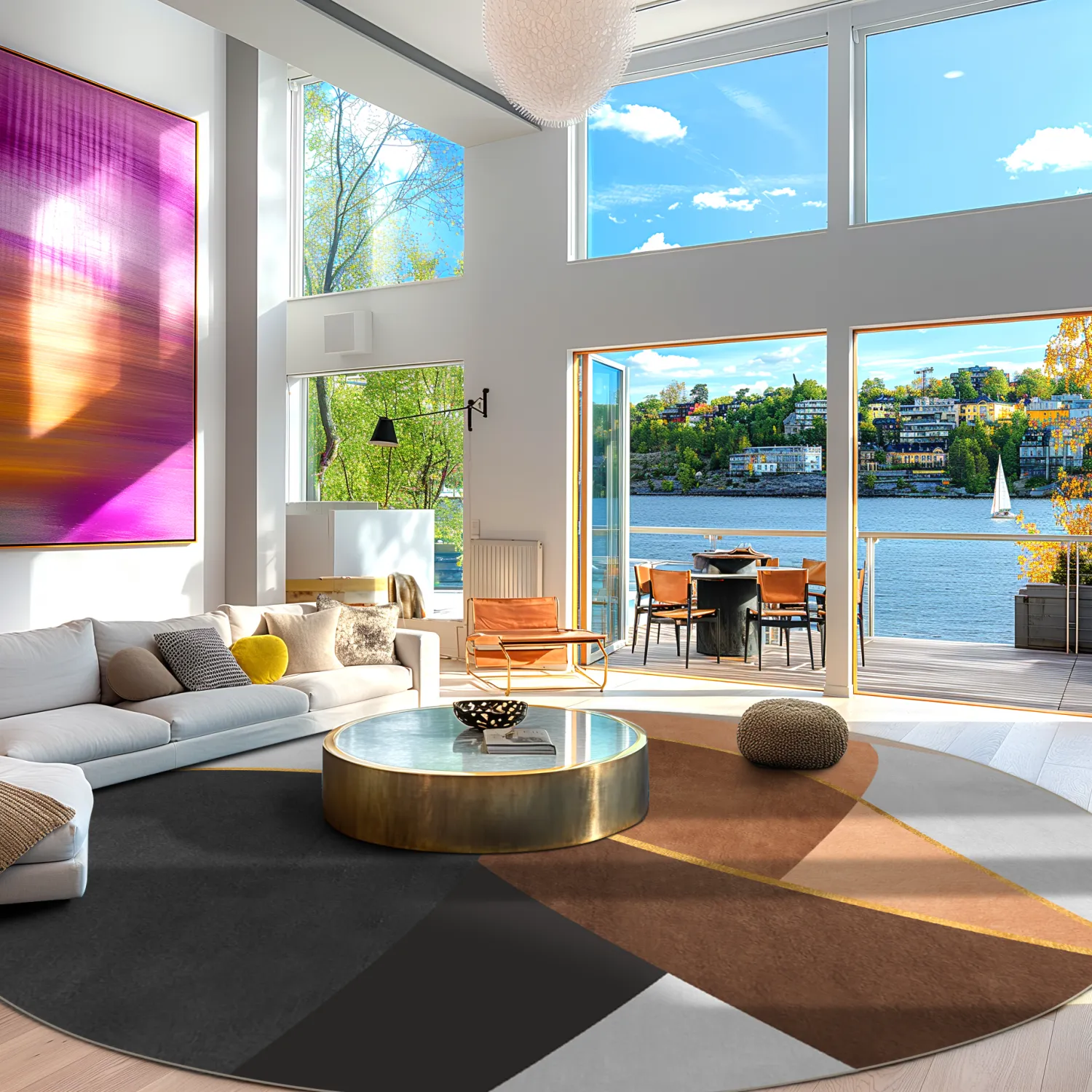 Kerek szőnyeg - Hazel (többszínű)