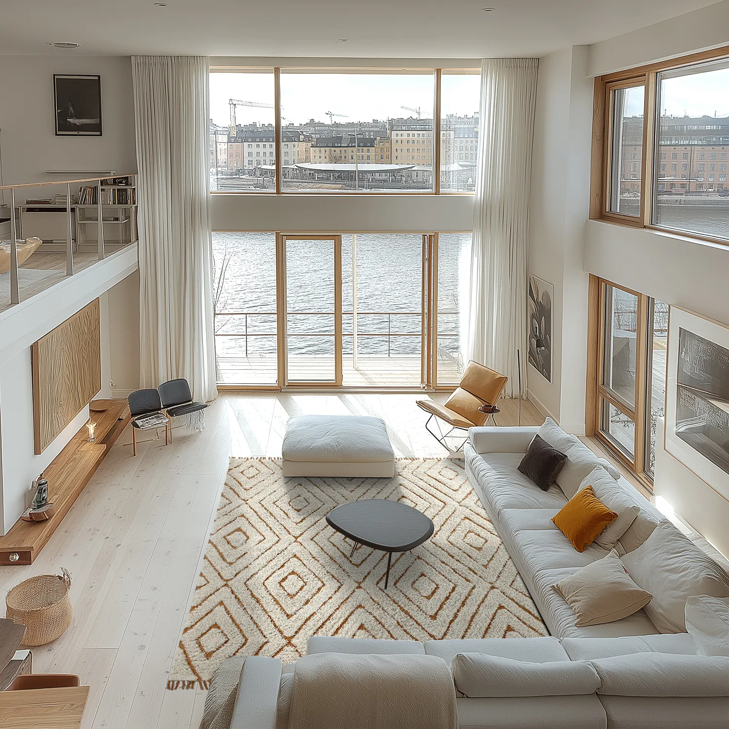 Shaggy szőnyeg - Holwell Natural Cotton Shaggy (törtfehér/barna)