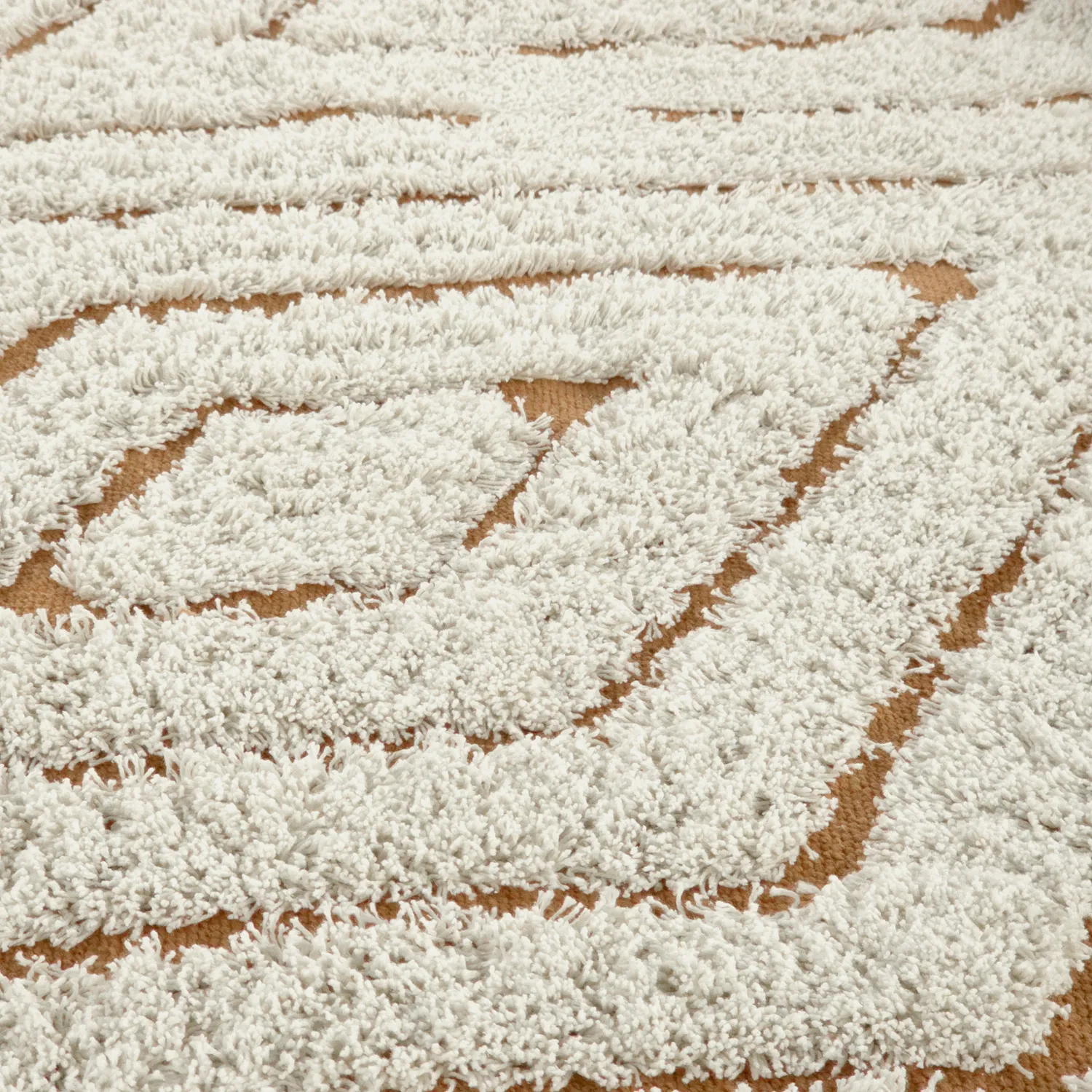 Shaggy szőnyeg - Holwell Natural Cotton Shaggy (törtfehér/barna)