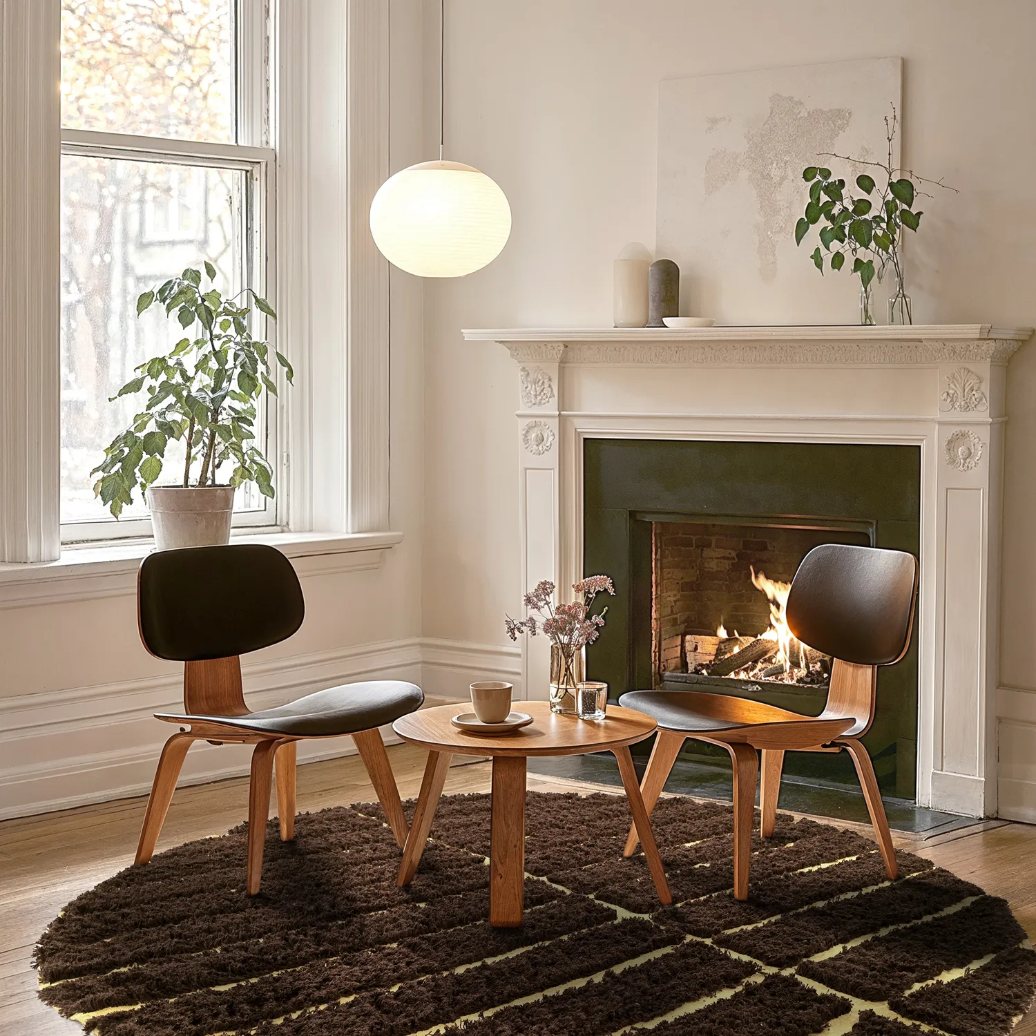 Kerek szőnyeg - Ikara Natural Cotton Shaggy (barna)