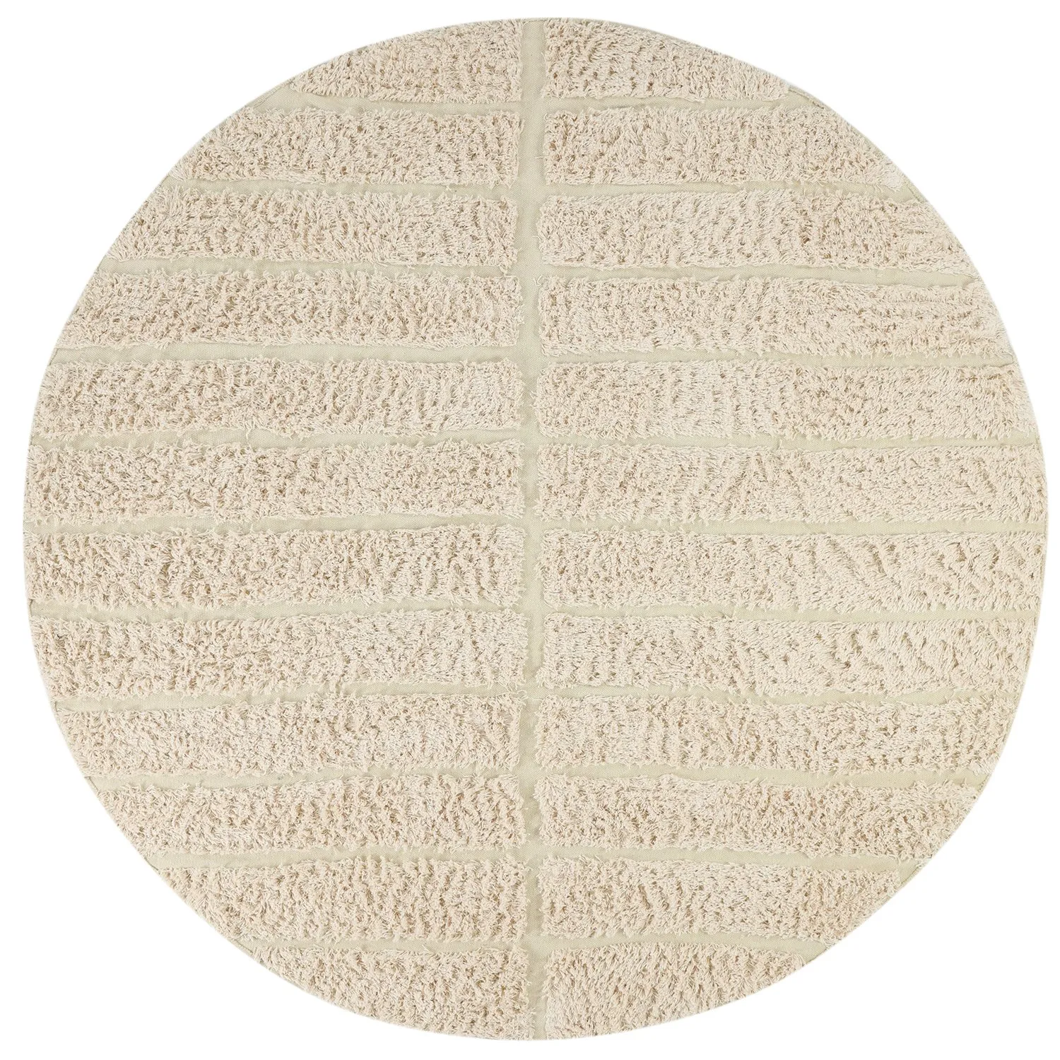 Kerek szőnyeg - Ikara Natural Cotton Shaggy (krém)