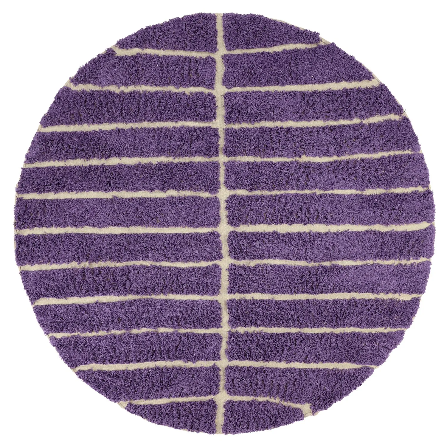 Kerek szőnyeg - Ikara Natural Cotton Shaggy (lila)