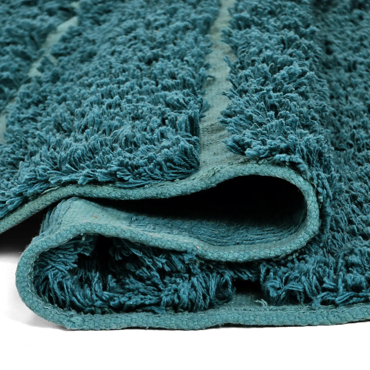 Kerek szőnyeg - Ikara Natural Cotton Shaggy (türkiz)