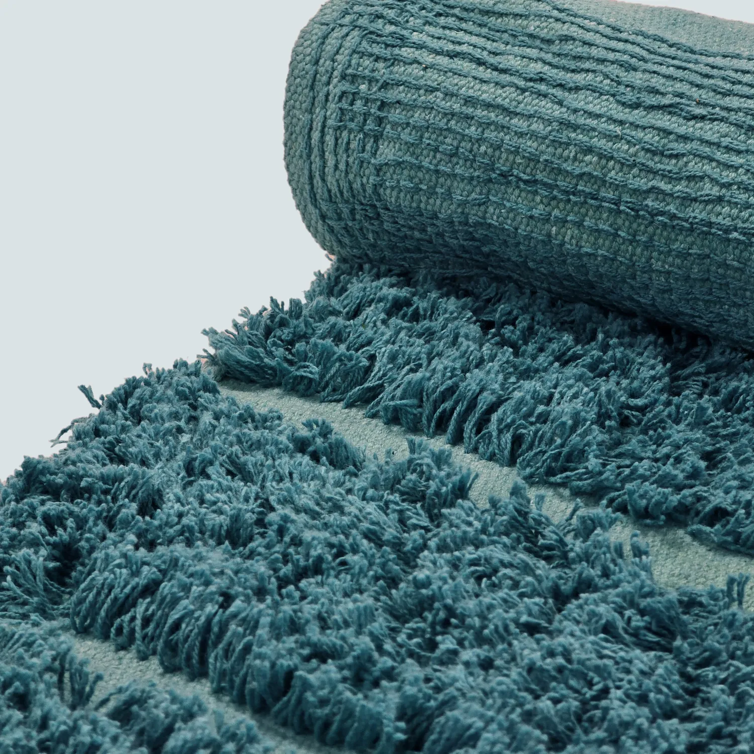 Kerek szőnyeg - Ikara Natural Cotton Shaggy (türkiz)