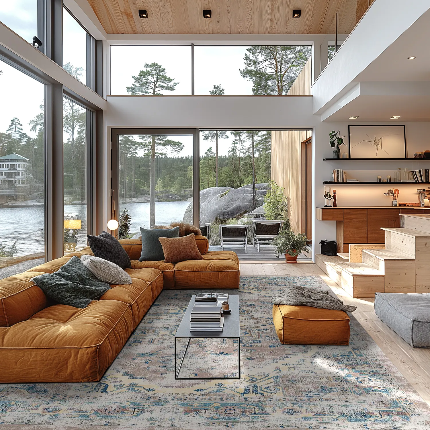 Wilton szőnyeg - Javis (kék/többszínű)