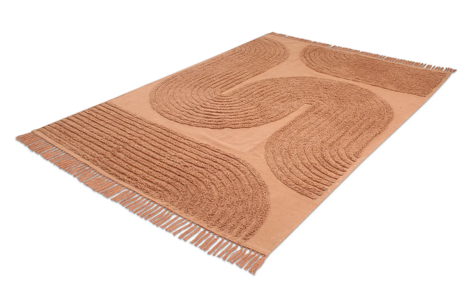 Shaggy szőnyeg - Jovie Natural Cotton Shaggy (terrakotta)
