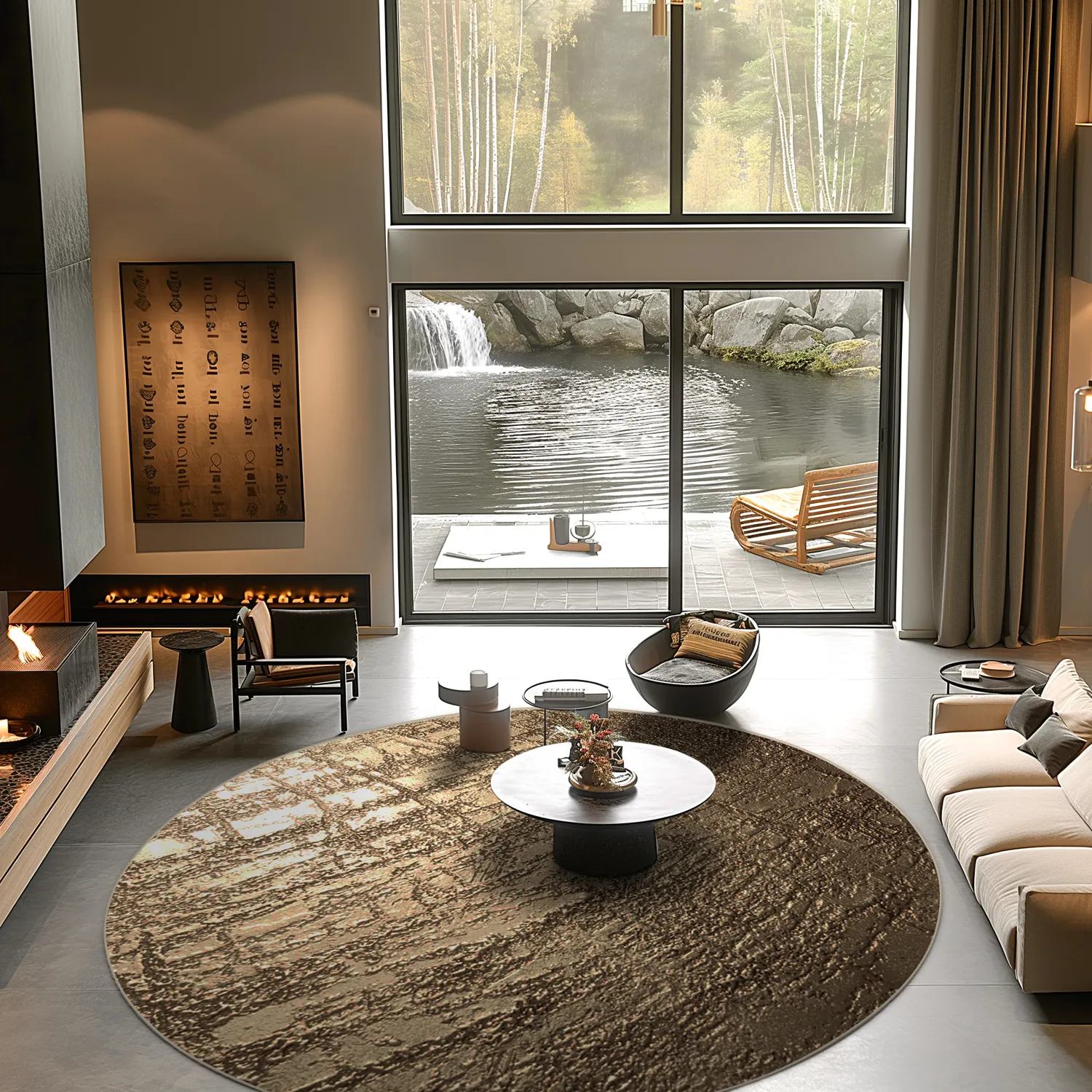 Kerek szőnyeg - Junes (arany)