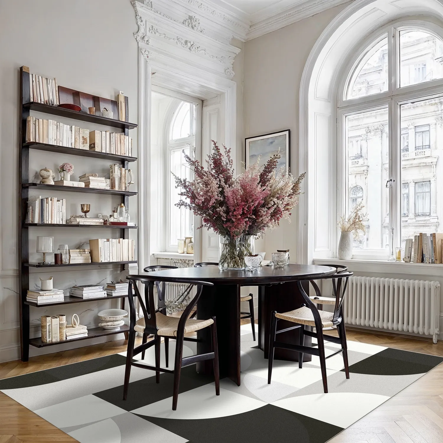 Wilton szőnyeg - Kalami (fehér/szürke/fekete)