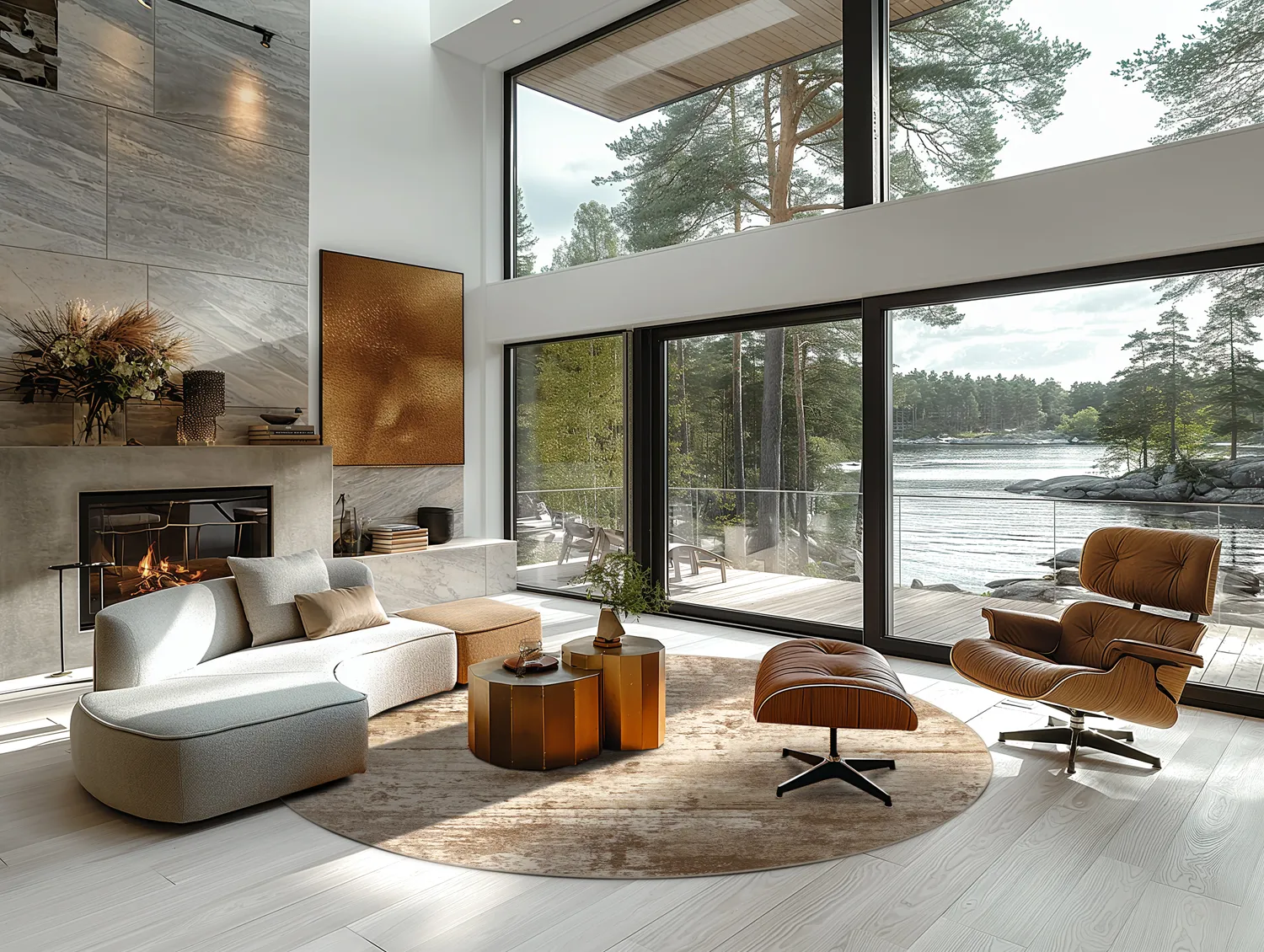 Kerek szőnyeg - Kebira (bezs)