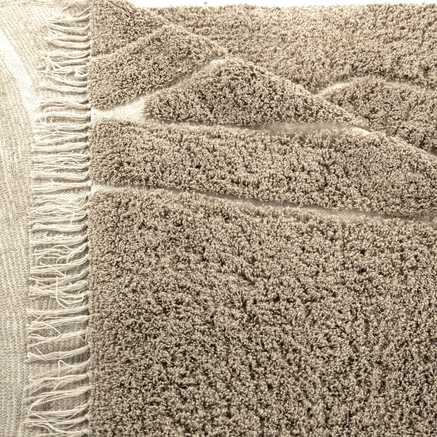 Shaggy szőnyeg - Kindon Natural Cotton Shaggy (bézs/fehér)