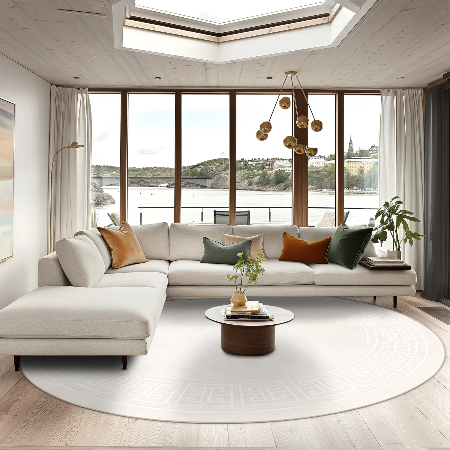 Kerek szőnyeg - Kuba (bezs)