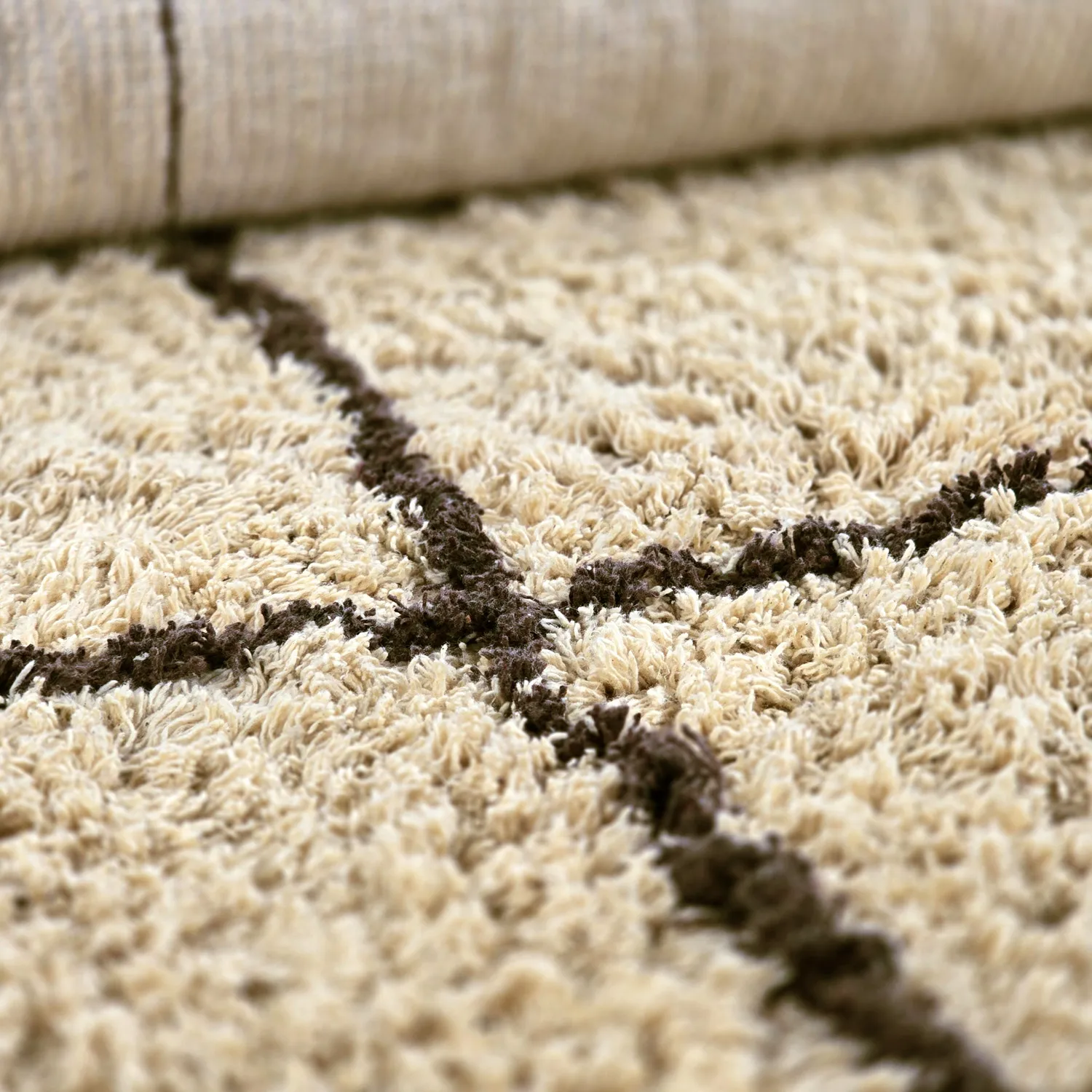 Shaggy szőnyeg - Lana Natural Cotton Shaggy (bézs/barna)