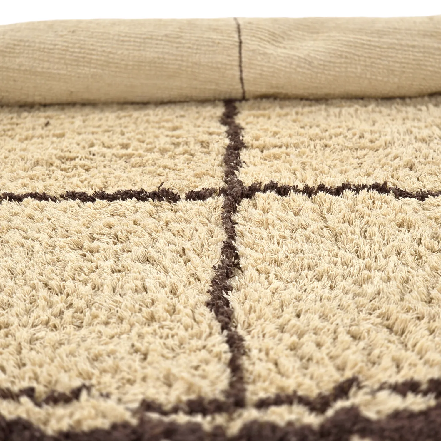 Kerek szőnyeg - Lana Natural Cotton Shaggy (bézs/barna)