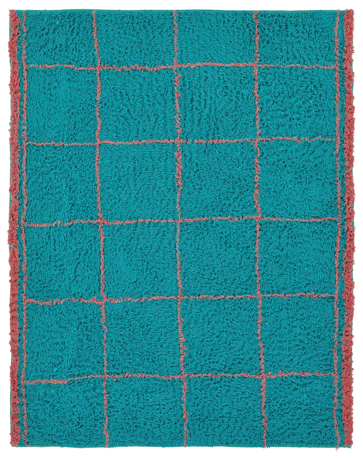 Shaggy szőnyeg - Lana Natural Cotton Shaggy (türkiz/rózsaszín)