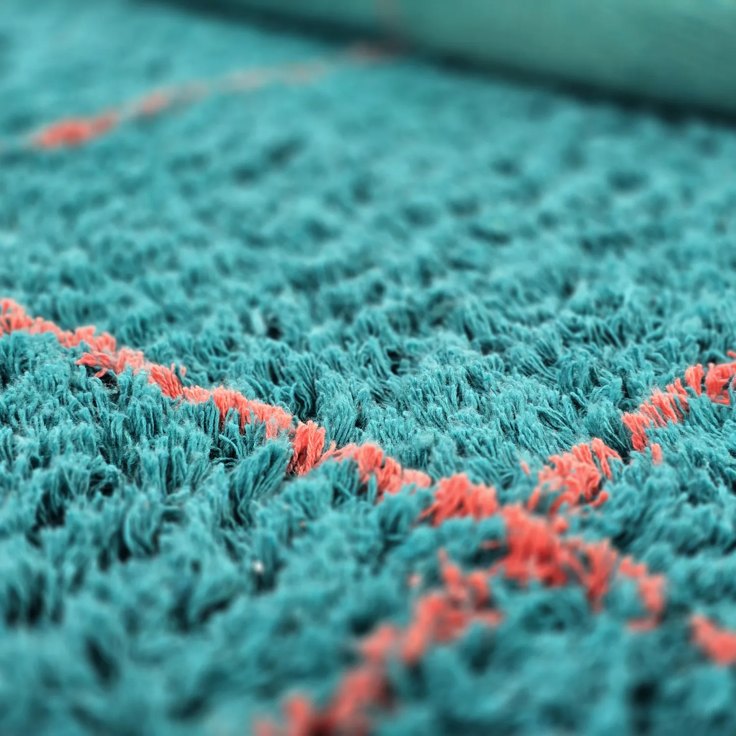 Kerek szőnyeg - Lana Natural Cotton Shaggy (türkiz/rózsaszín)