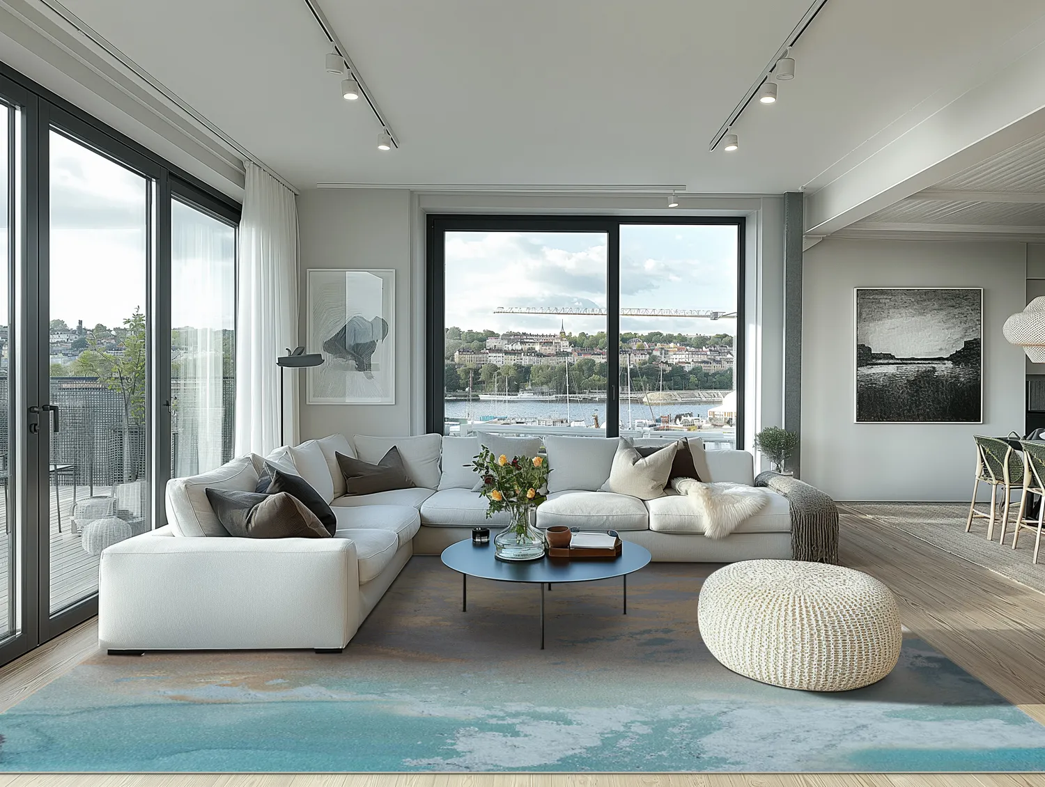 Wilton szőnyeg - Lesley (kék/szürke/türkiz)