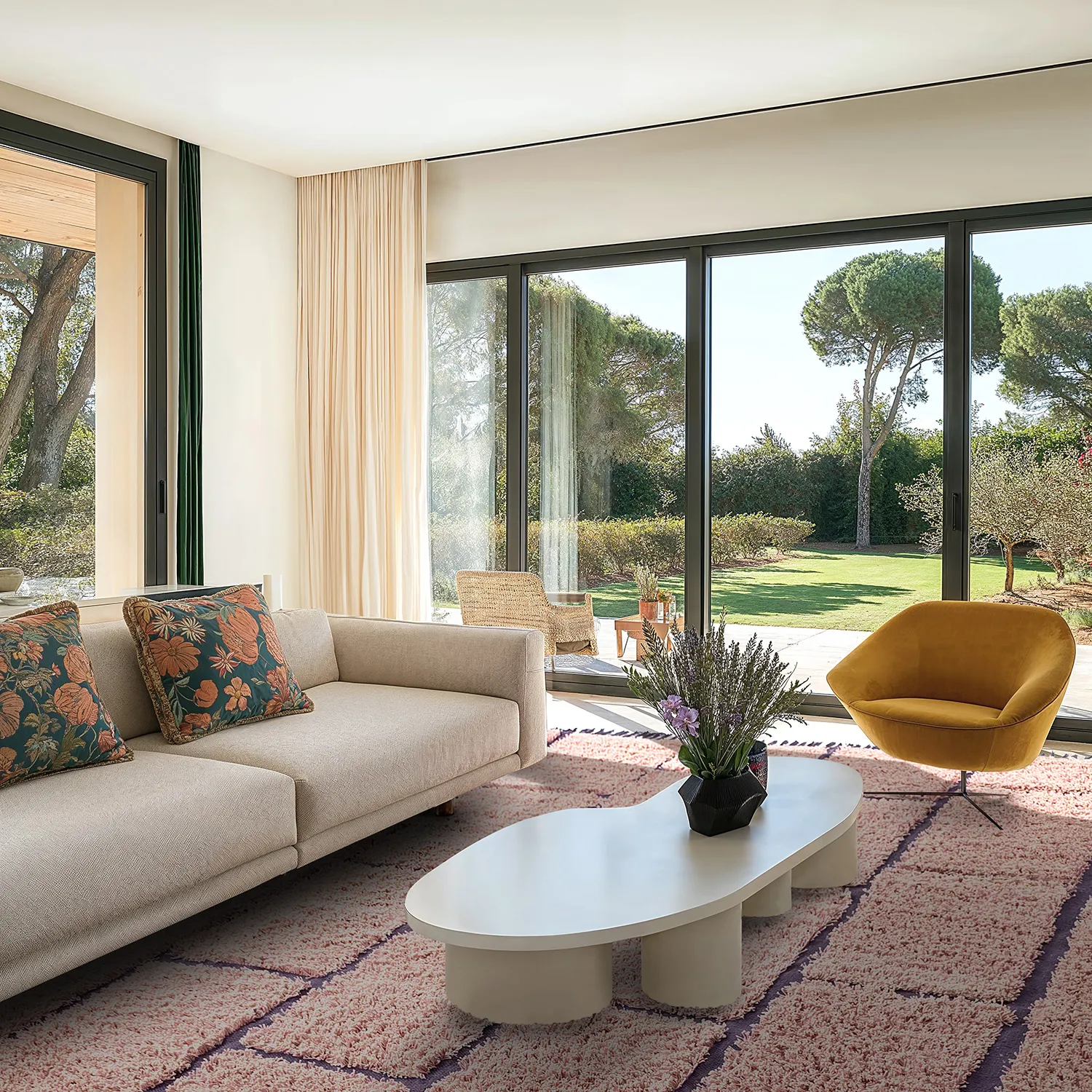 Shaggy szőnyeg - Lindley Natural Cotton Shaggy (rózsaszín/lila)