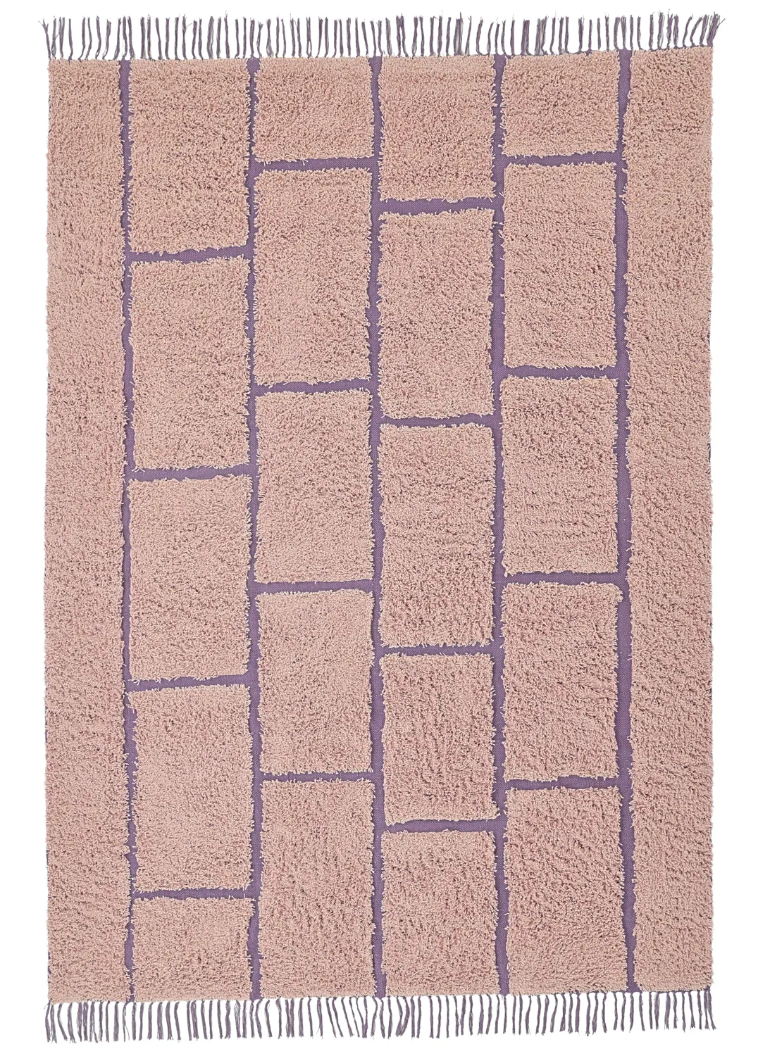 Shaggy szőnyeg - Lindley Natural Cotton Shaggy (rózsaszín/lila)