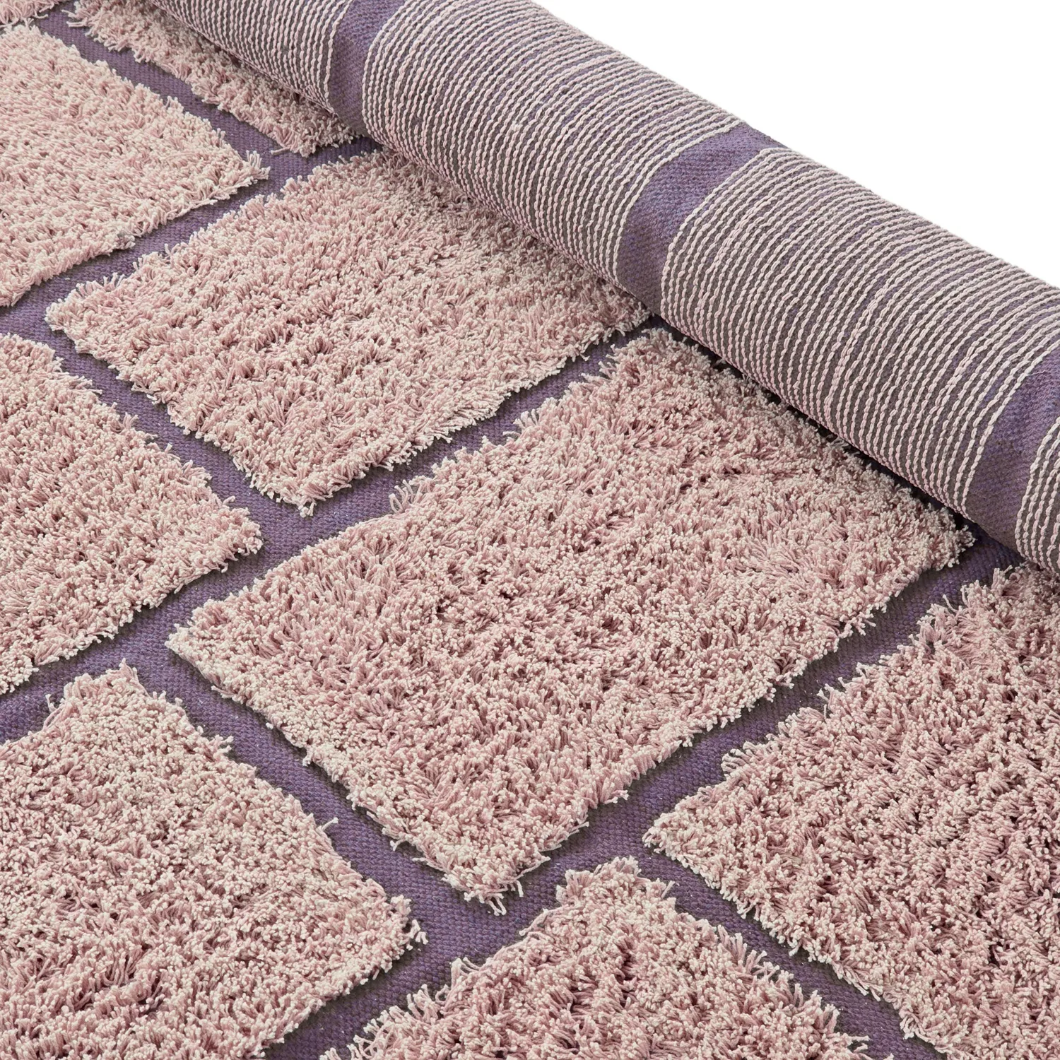 Shaggy szőnyeg - Lindley Natural Cotton Shaggy (rózsaszín/lila)