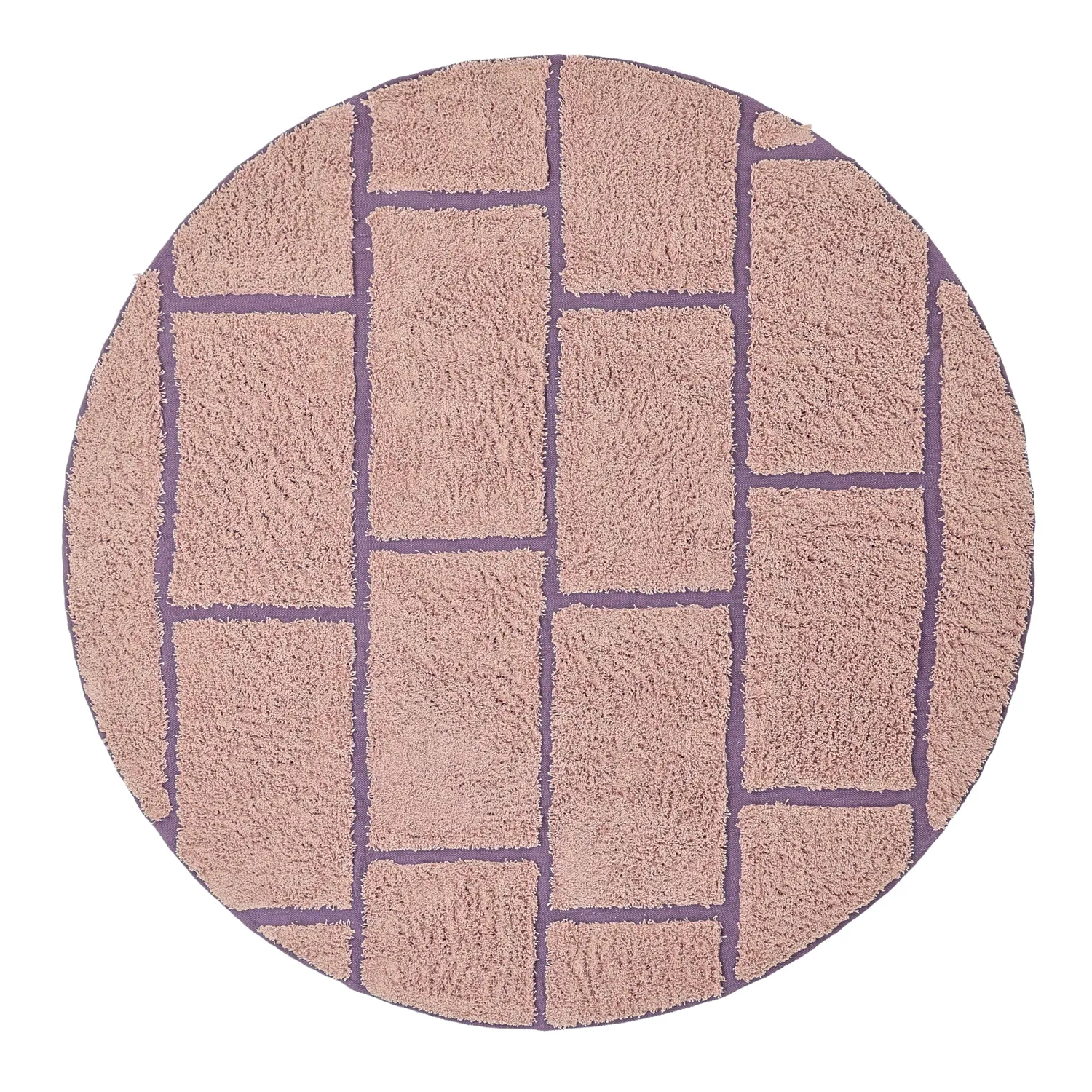 Kerek szőnyeg - Lindley Natural Cotton Shaggy (rózsaszín/lila)