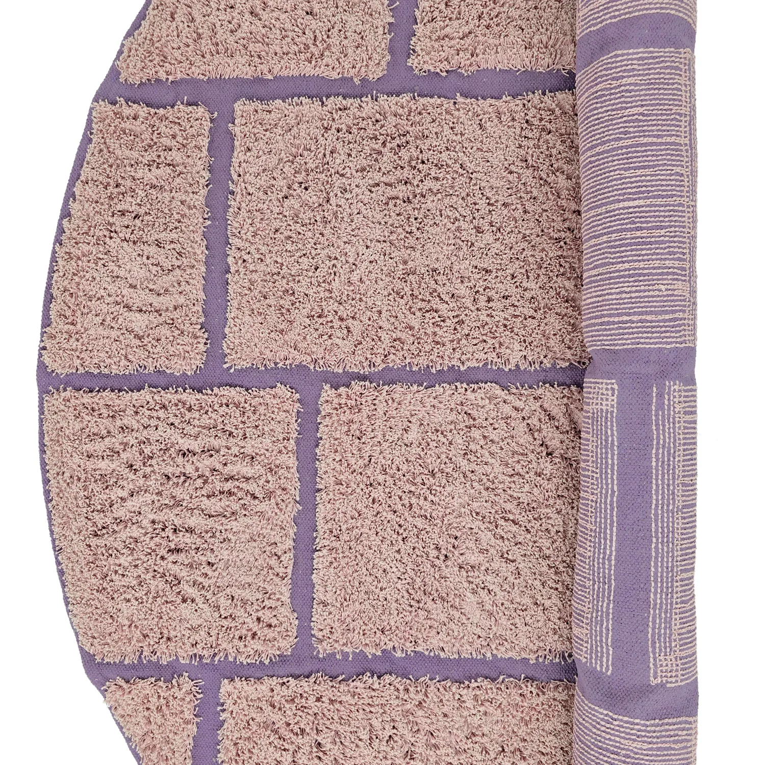 Kerek szőnyeg - Lindley Natural Cotton Shaggy (rózsaszín/lila)