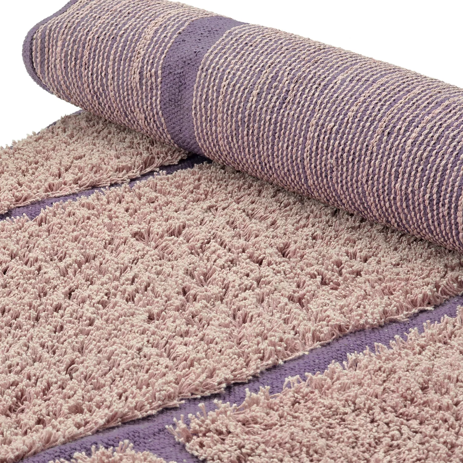 Kerek szőnyeg - Lindley Natural Cotton Shaggy (rózsaszín/lila)