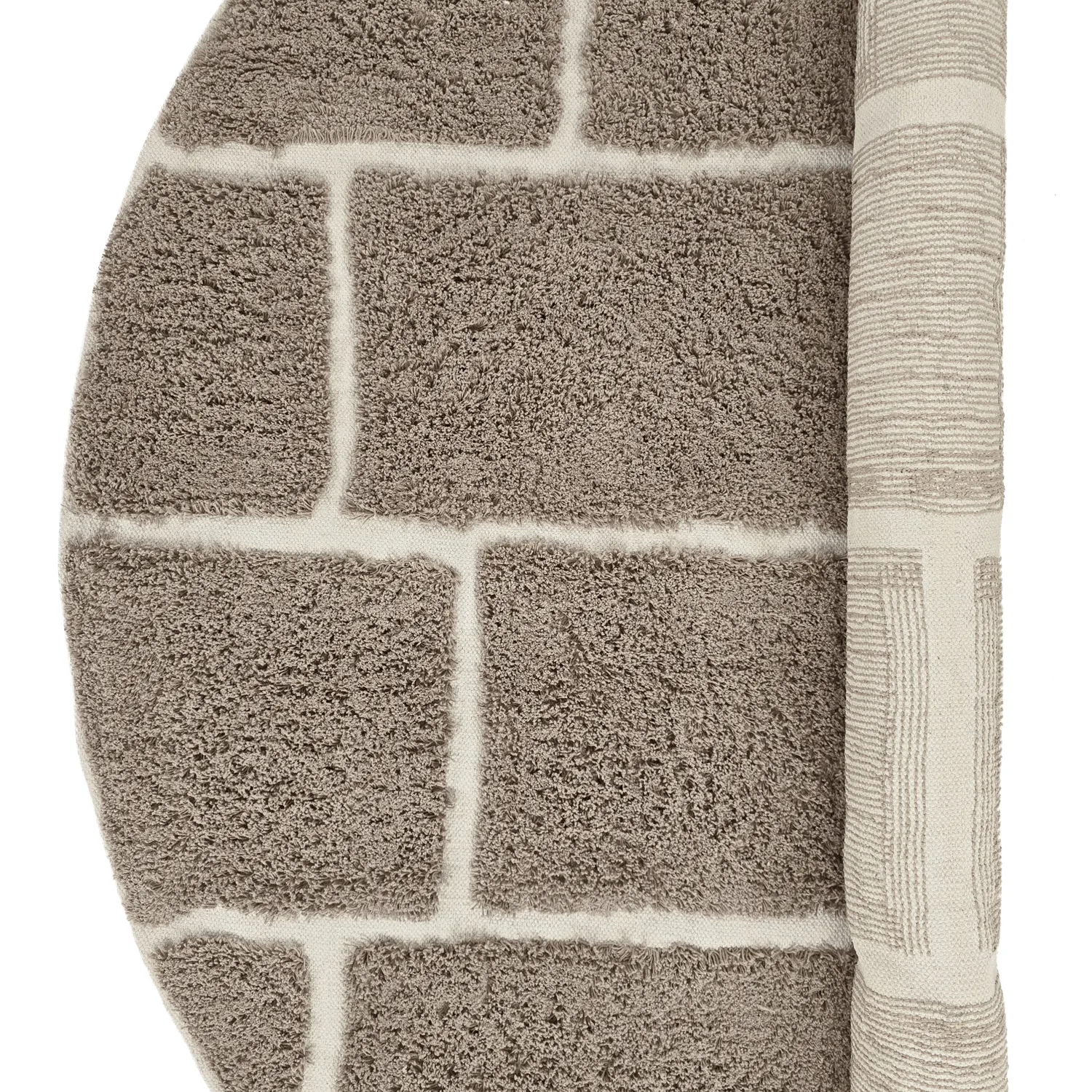 Kerek szőnyeg - Lindley Natural Cotton Shaggy (szürkés/szürkés)