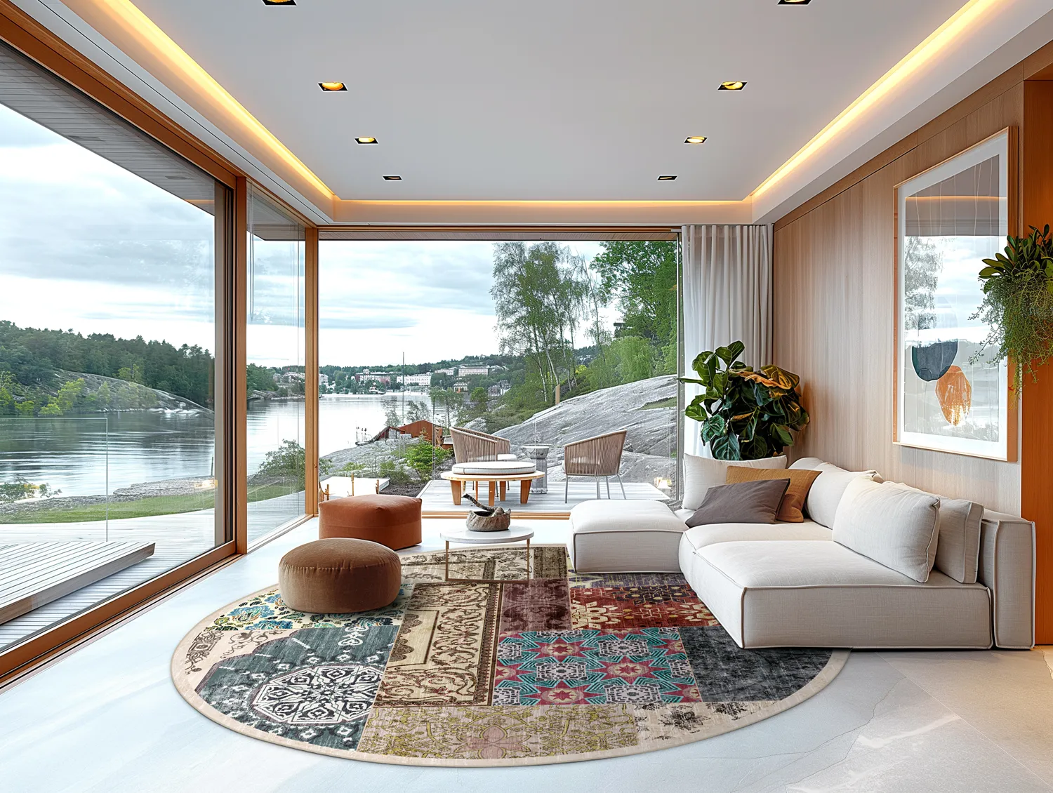 Kerek szőnyeg - Linosa (többszínű)