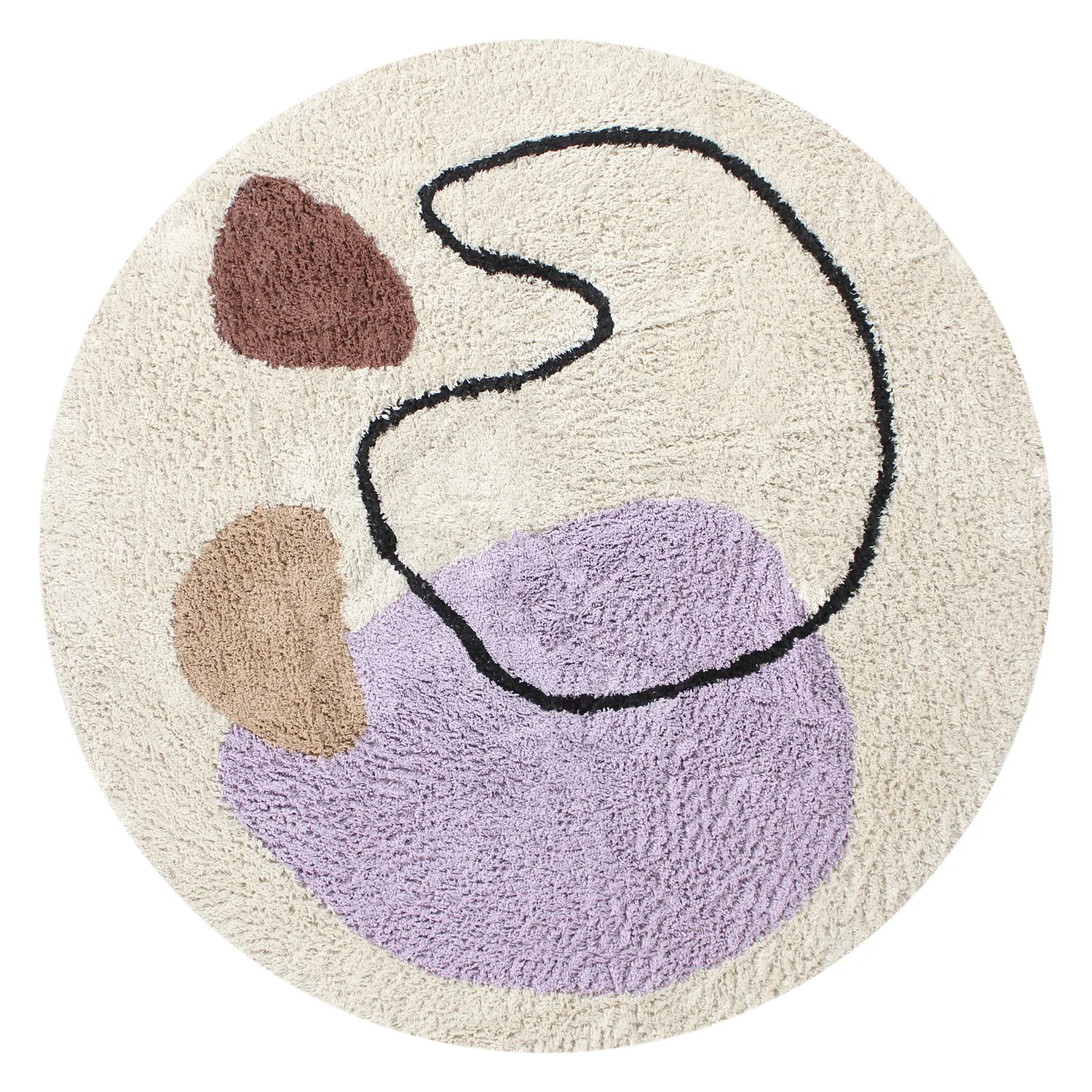 Kerek szőnyeg - Londa Natural Cotton Shaggy (többszínű)