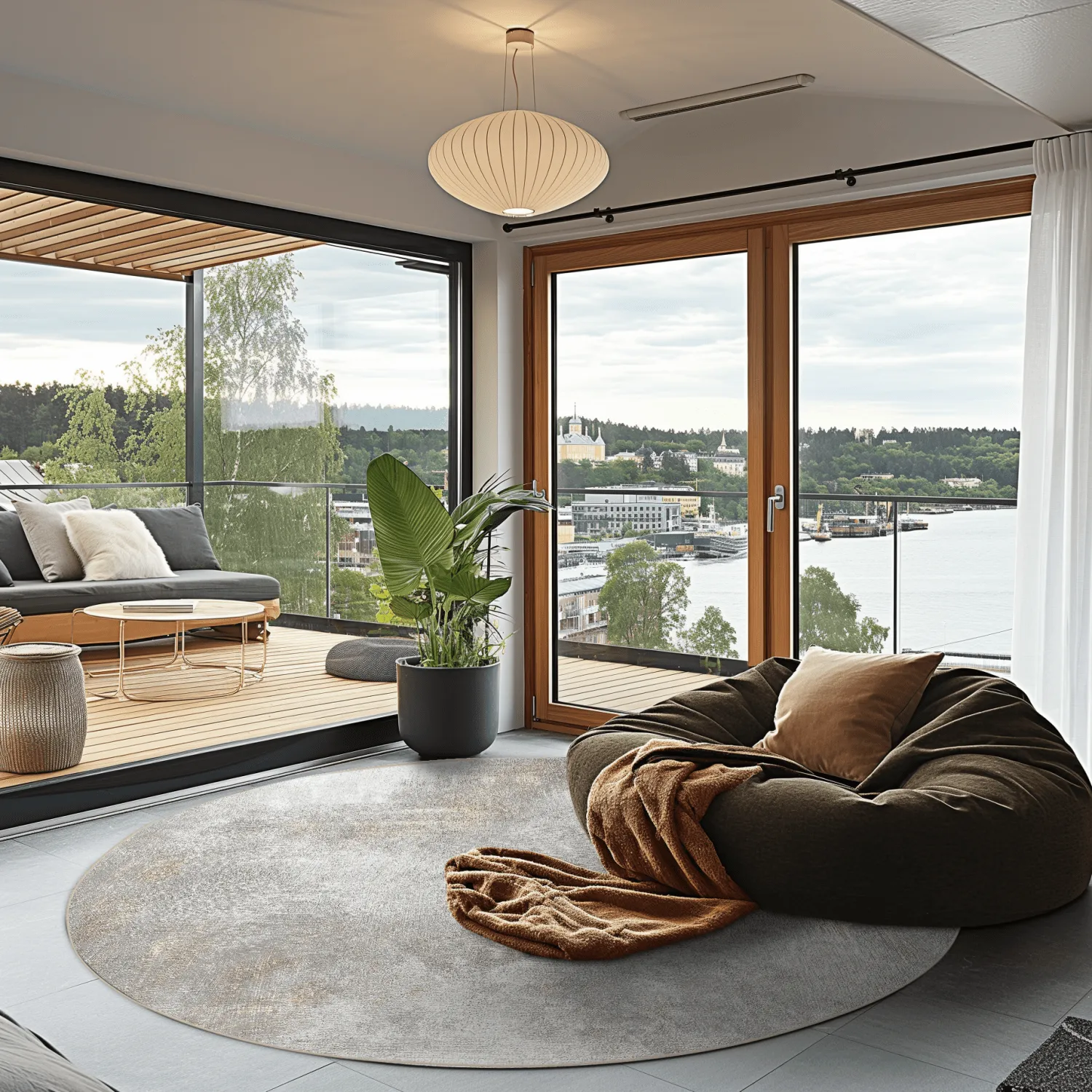 Kerek szőnyeg - Malaga (bezs)