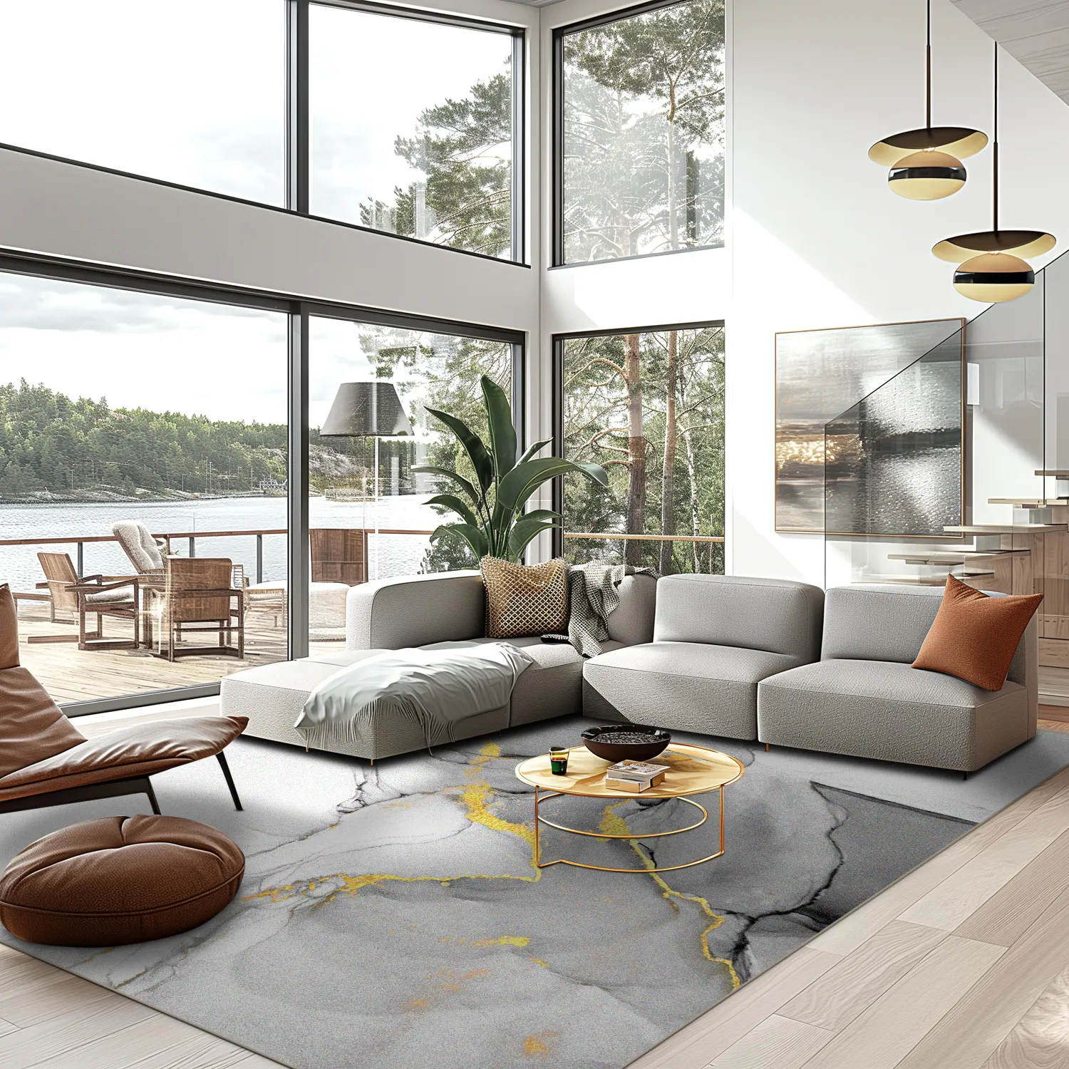 Wilton szőnyeg - Manilva (szürke/fehér/arany)