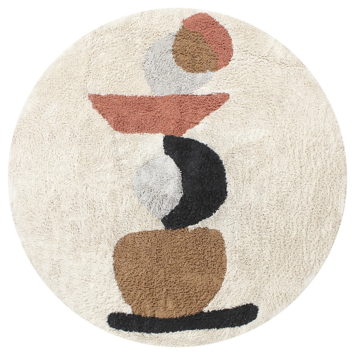 Kerek szőnyeg - Mantona Natural Cotton Shaggy (többszínű)