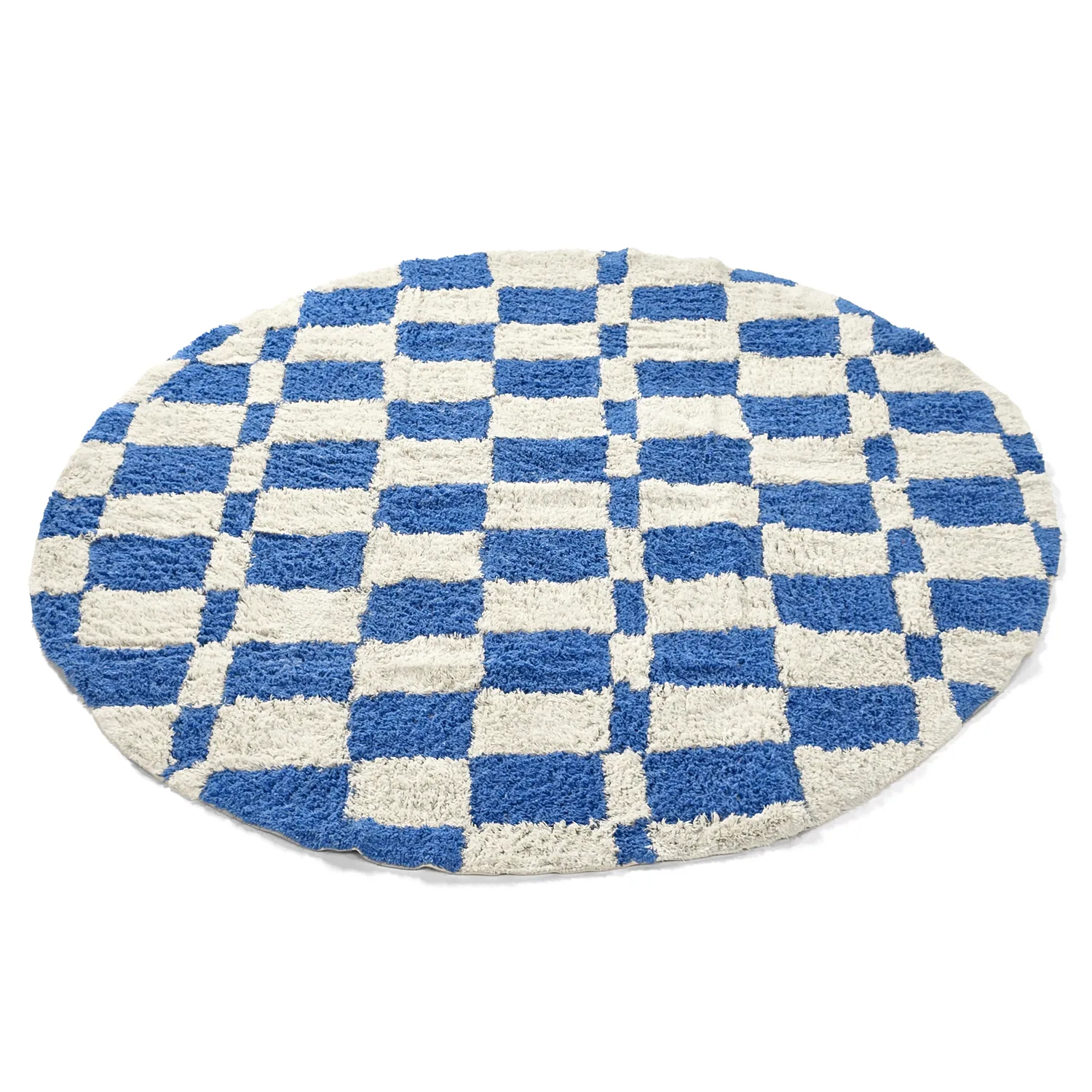 Kerek szőnyeg - Maranello Natural Cotton Shaggy (kék)