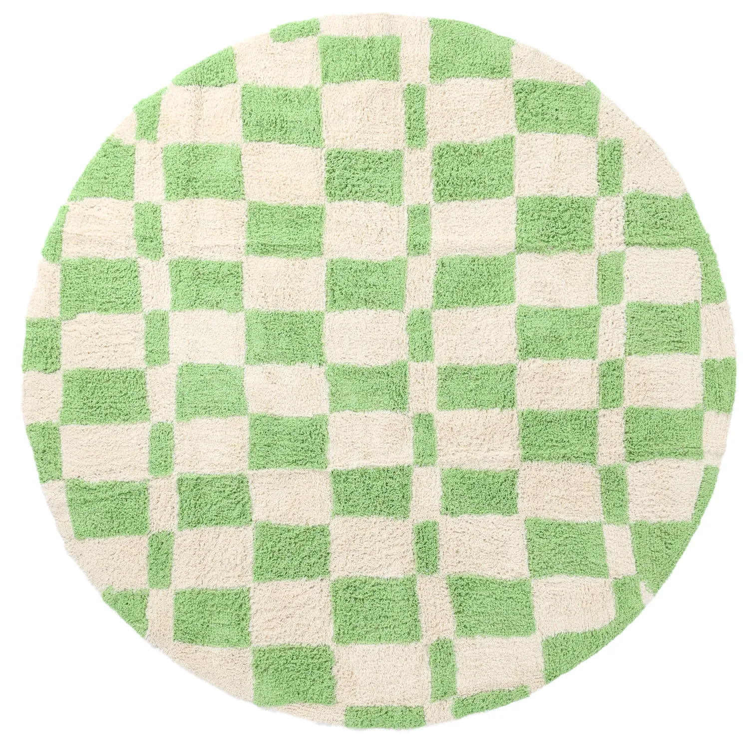 Kerek szőnyeg - Maranello Natural Cotton Shaggy (zöld)