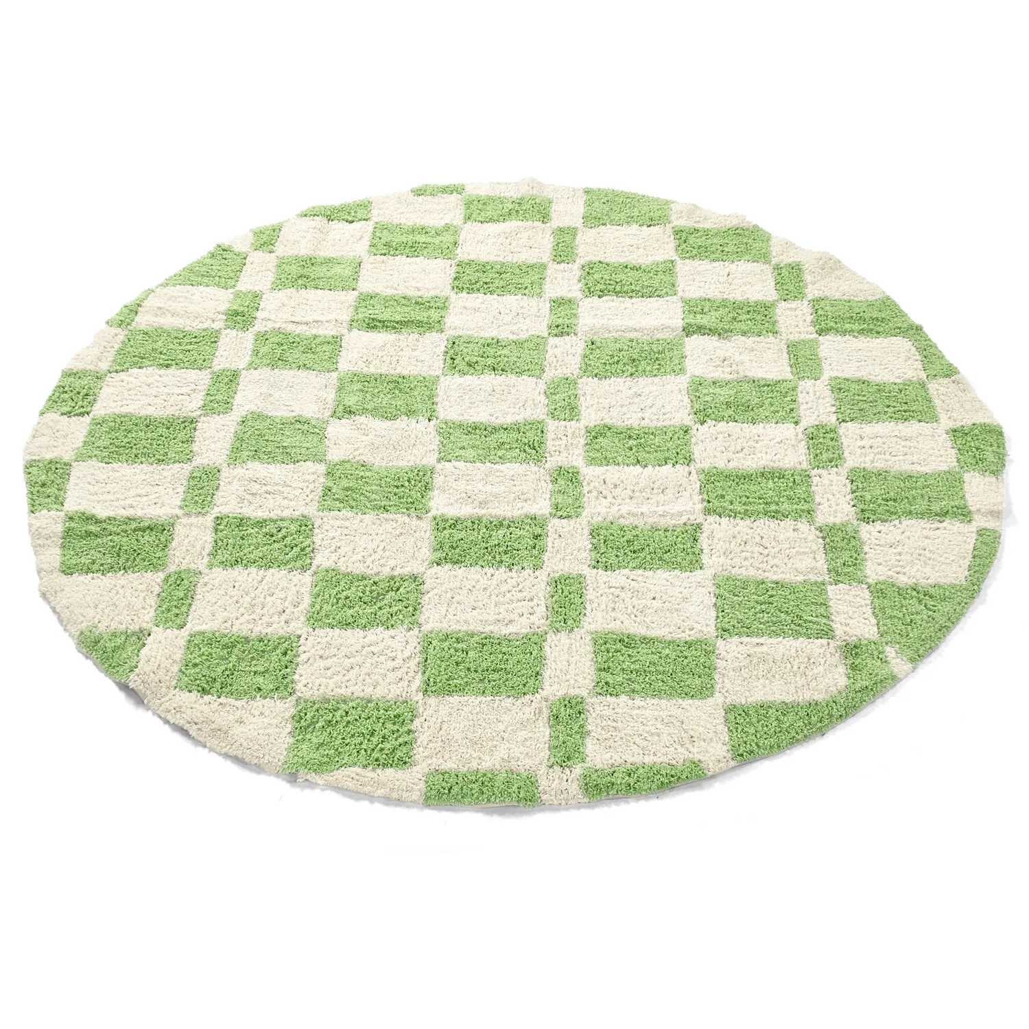 Kerek szőnyeg - Maranello Natural Cotton Shaggy (zöld)