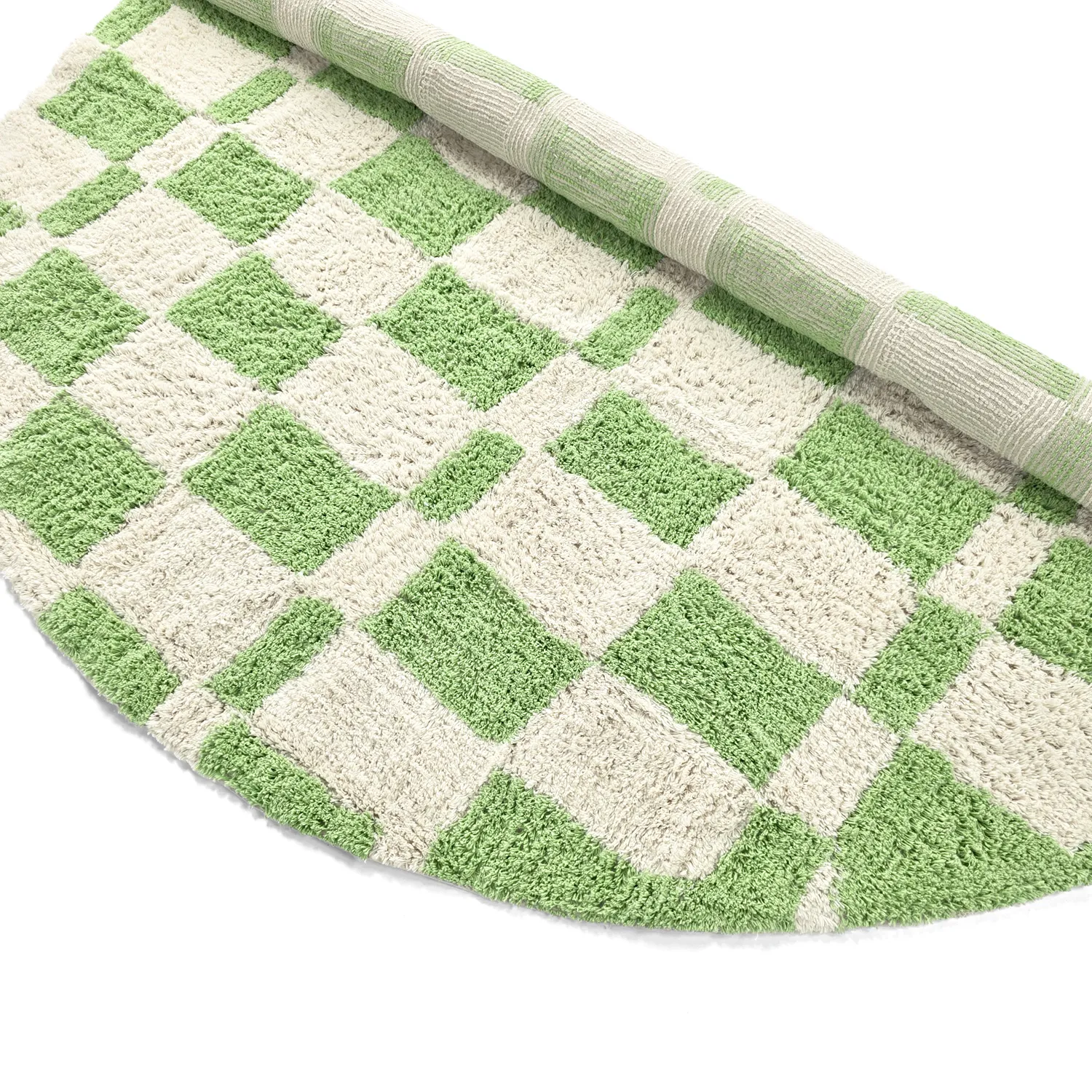 Kerek szőnyeg - Maranello Natural Cotton Shaggy (zöld)