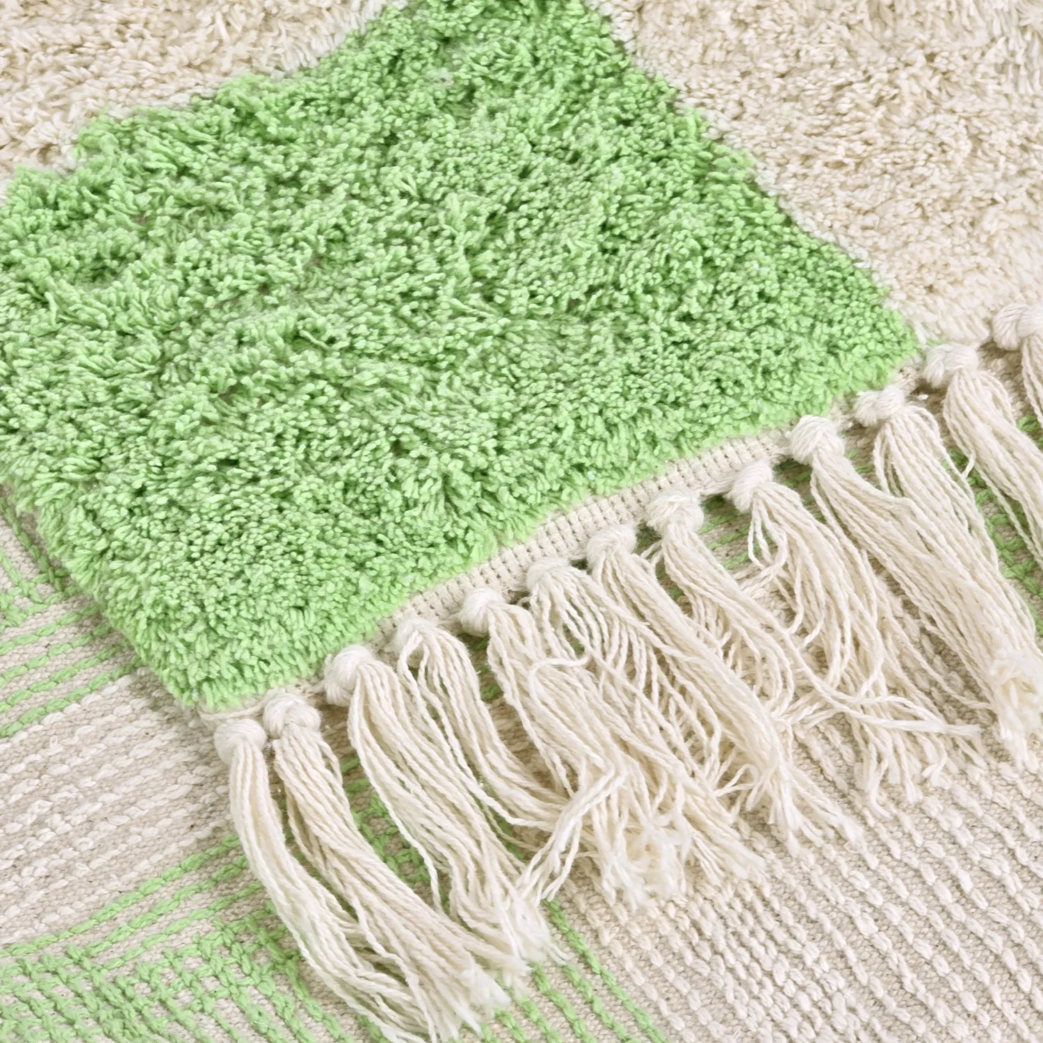 Shaggy szőnyeg - Maranello Natural Cotton Shaggy (zöld)