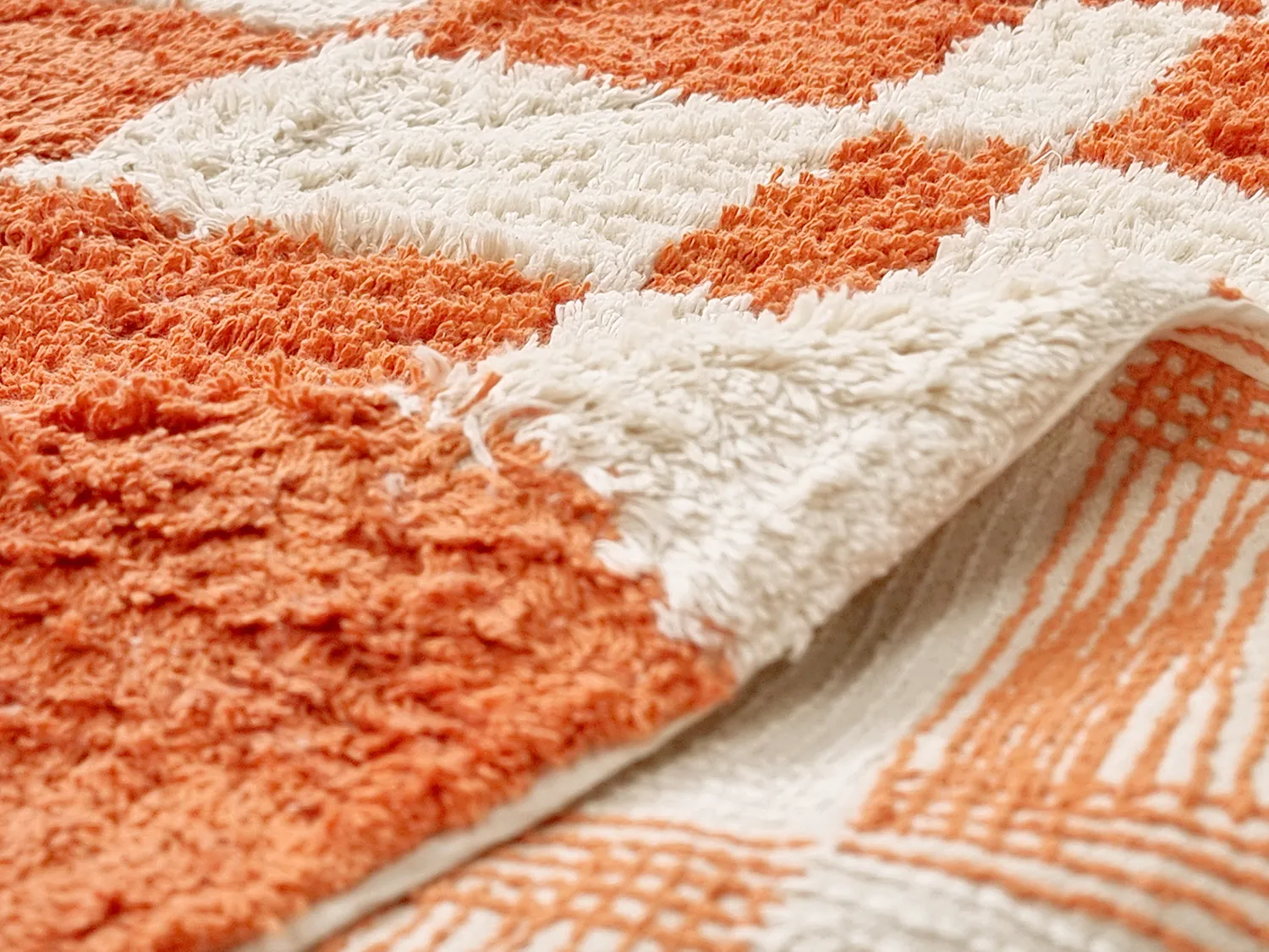 Kerek szőnyeg - Maranello Natural Cotton Shaggy (narancssárga)