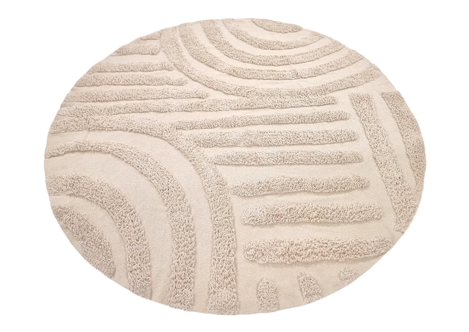 Kerek szőnyeg - Margo Natural Cotton Shaggy (bézs)