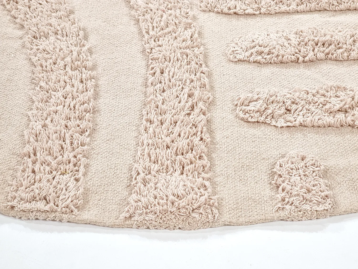Kerek szőnyeg - Margo Natural Cotton Shaggy (bézs)